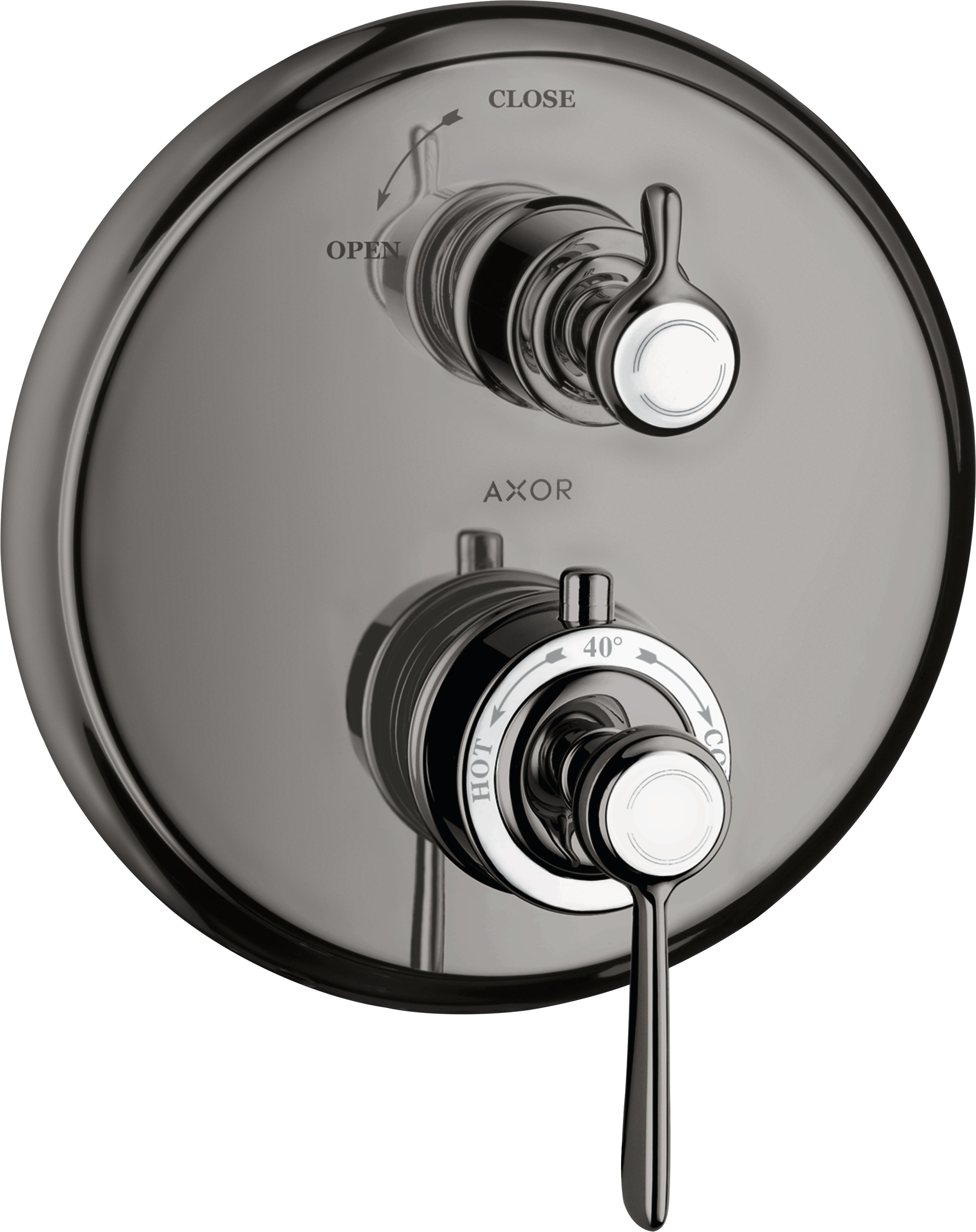 AXOR Montreux Thermostatic mixer for concealed installation with lever handle and shut-off valve