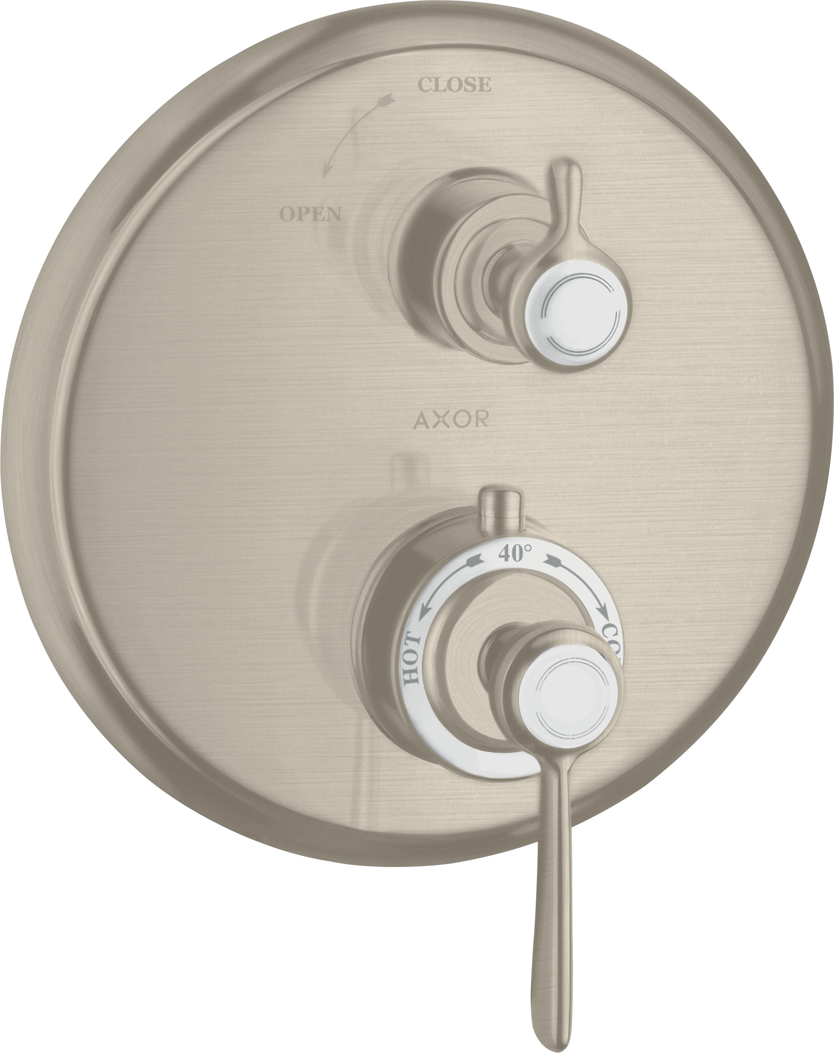 AXOR Montreux Thermostatic mixer for concealed installation with lever handle and shut-off valve