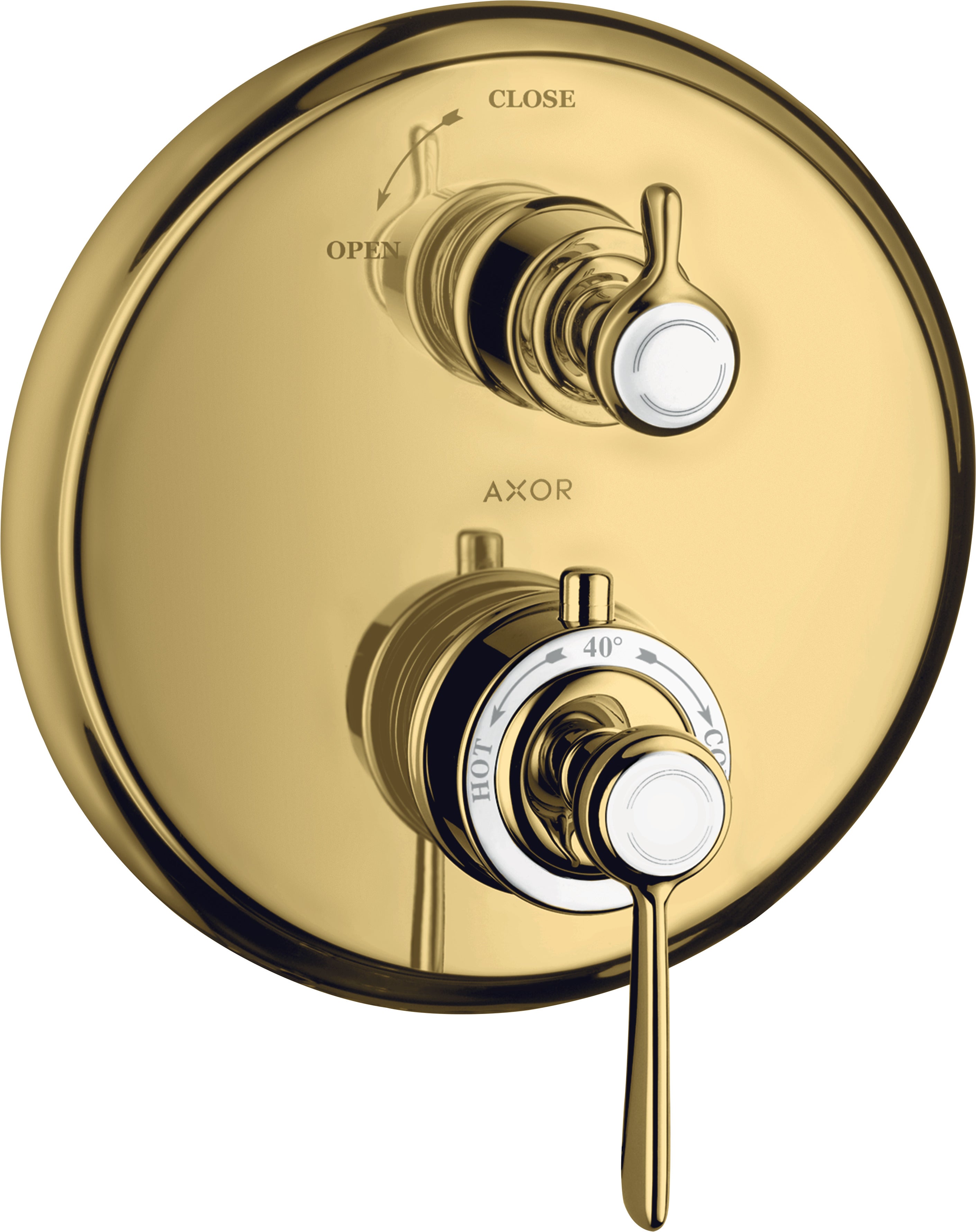 AXOR Montreux Thermostatic mixer for concealed installation with lever handle and shut-off valve