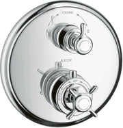 AXOR Montreux Thermostatic mixer for concealed installation with cross handle and shut-off / diverter valve