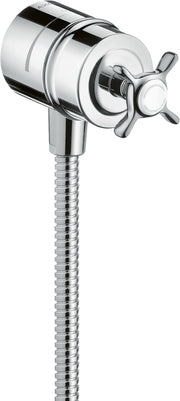 AXOR Montreux Wall outlet stop with non-return valve, shut-off valve and cross handle