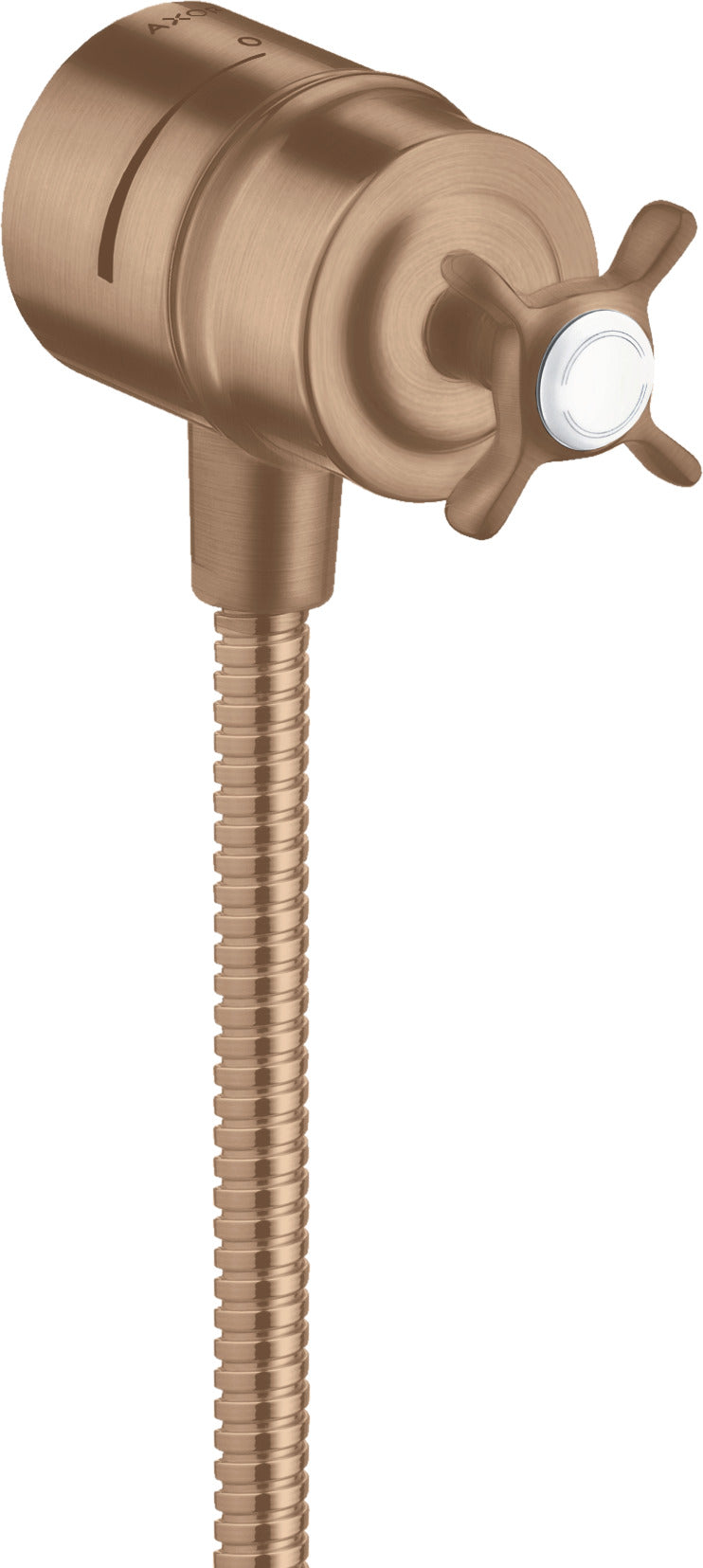 AXOR Montreux Wall outlet stop with non-return valve, shut-off valve and cross handle