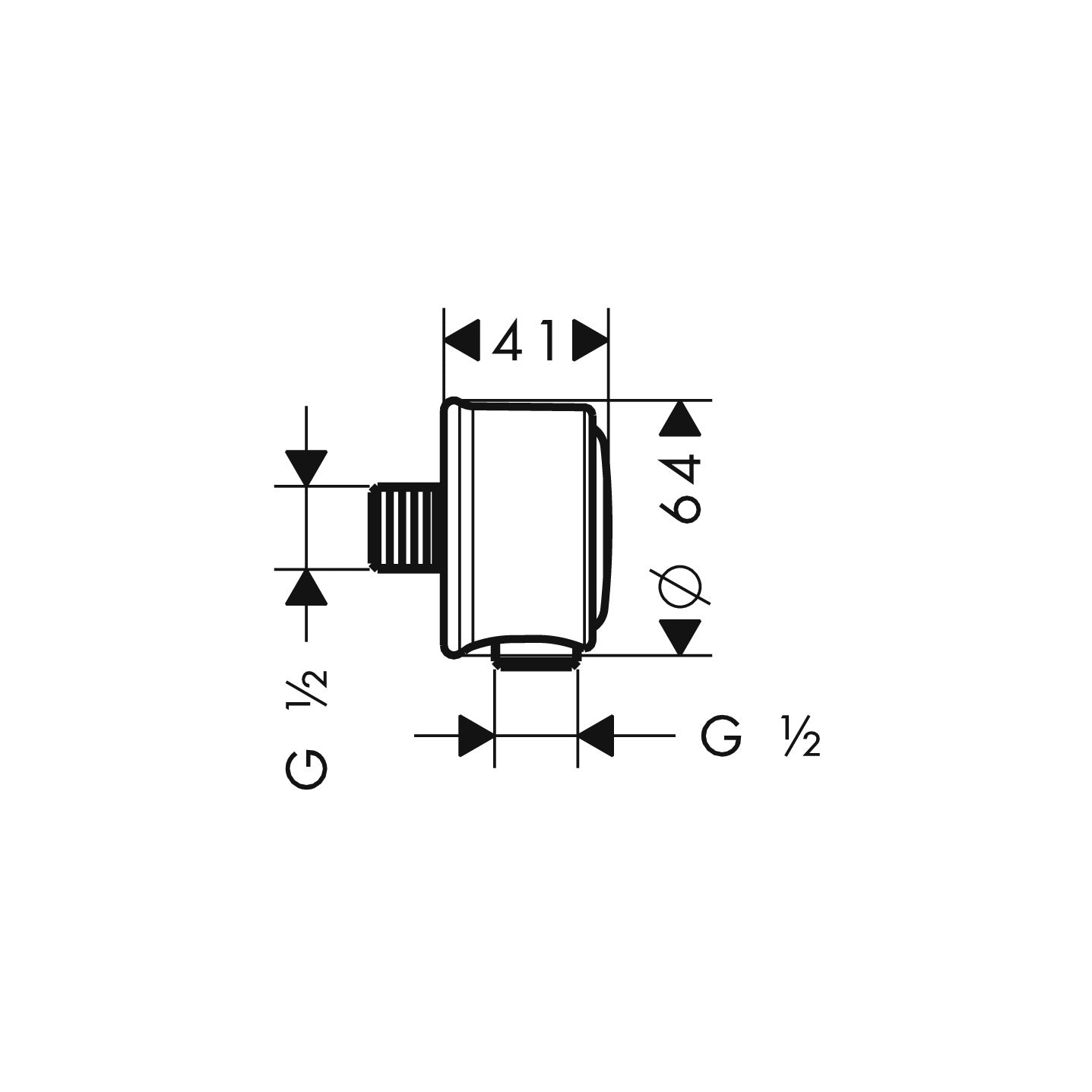 AXOR Montreux Wall outlet with non-return valve