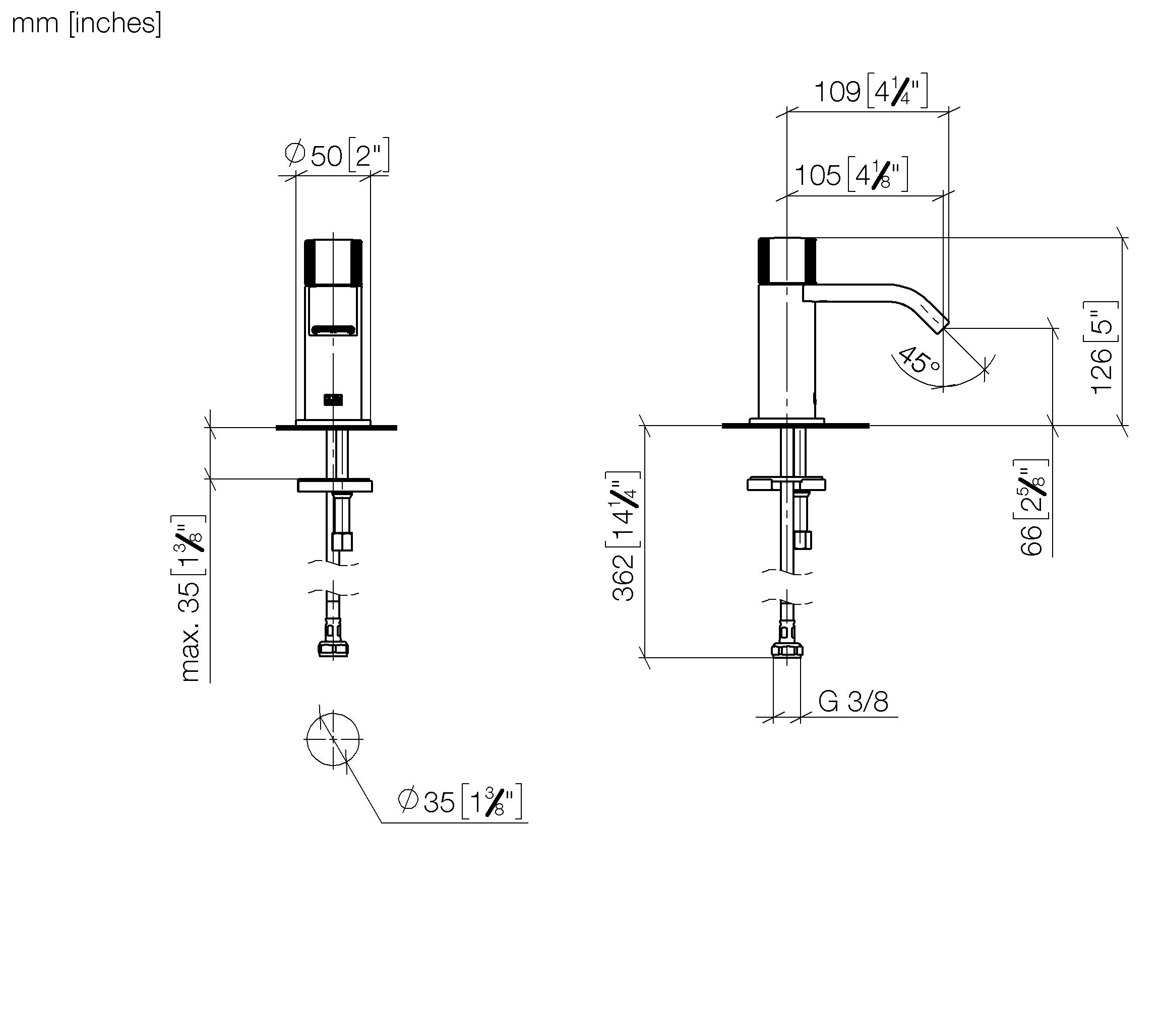 Imo Pillar Tap Cold Water Chrome