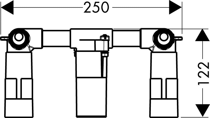AXOR Massaud Basic set for 3-hole basin mixer, wall-mounted