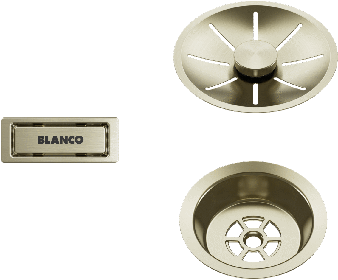 Blanco Set outlet/overflow for single bowl in Satin Gold