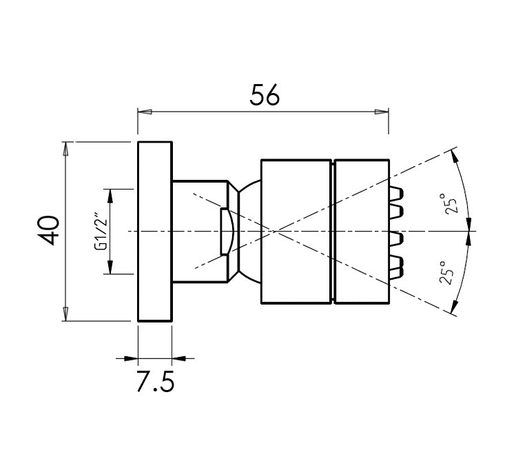 ROUND - Exposed Bodyjet - Black