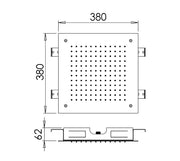CHROMOTHERAPY - Square Concealed Head