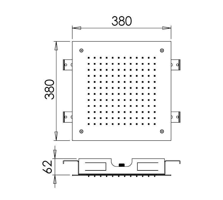 CHROMOTHERAPY - Square Concealed Head