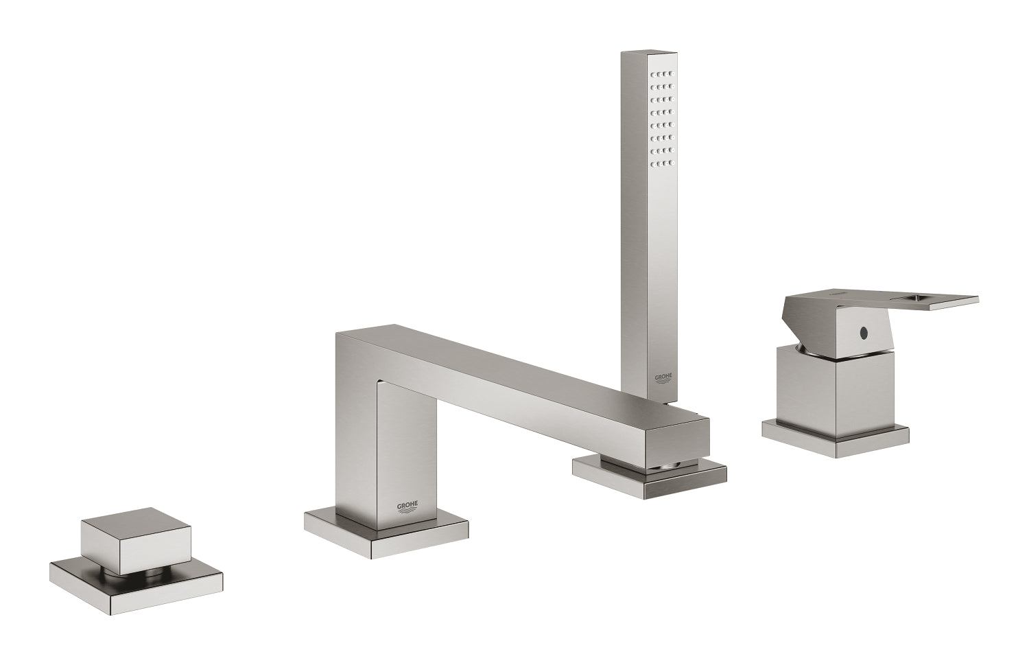 Eurocube 4-hole single-lever bath combination