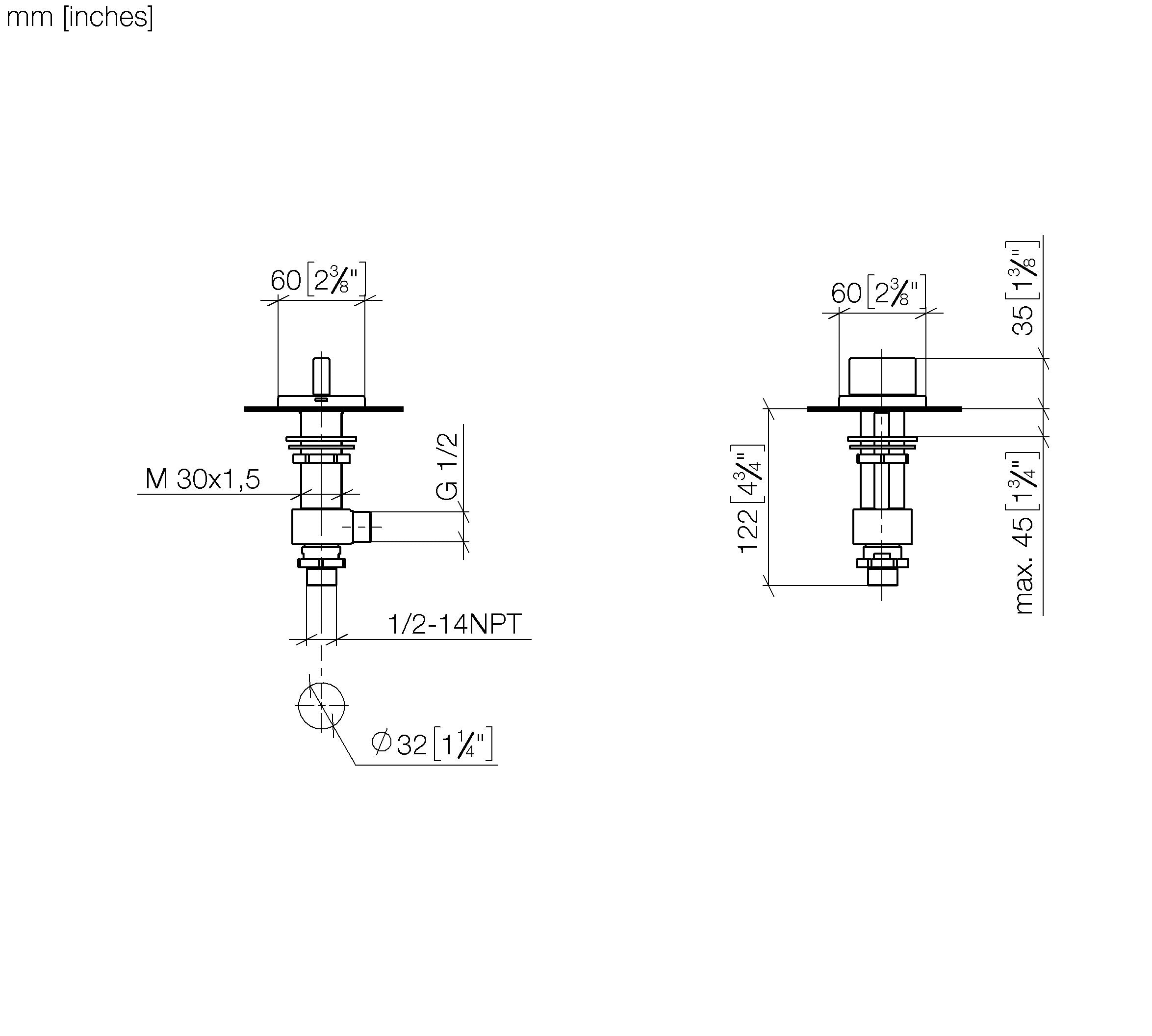 Cl 1 Deck Valve Anti Clockwise Closing Hot Chrome