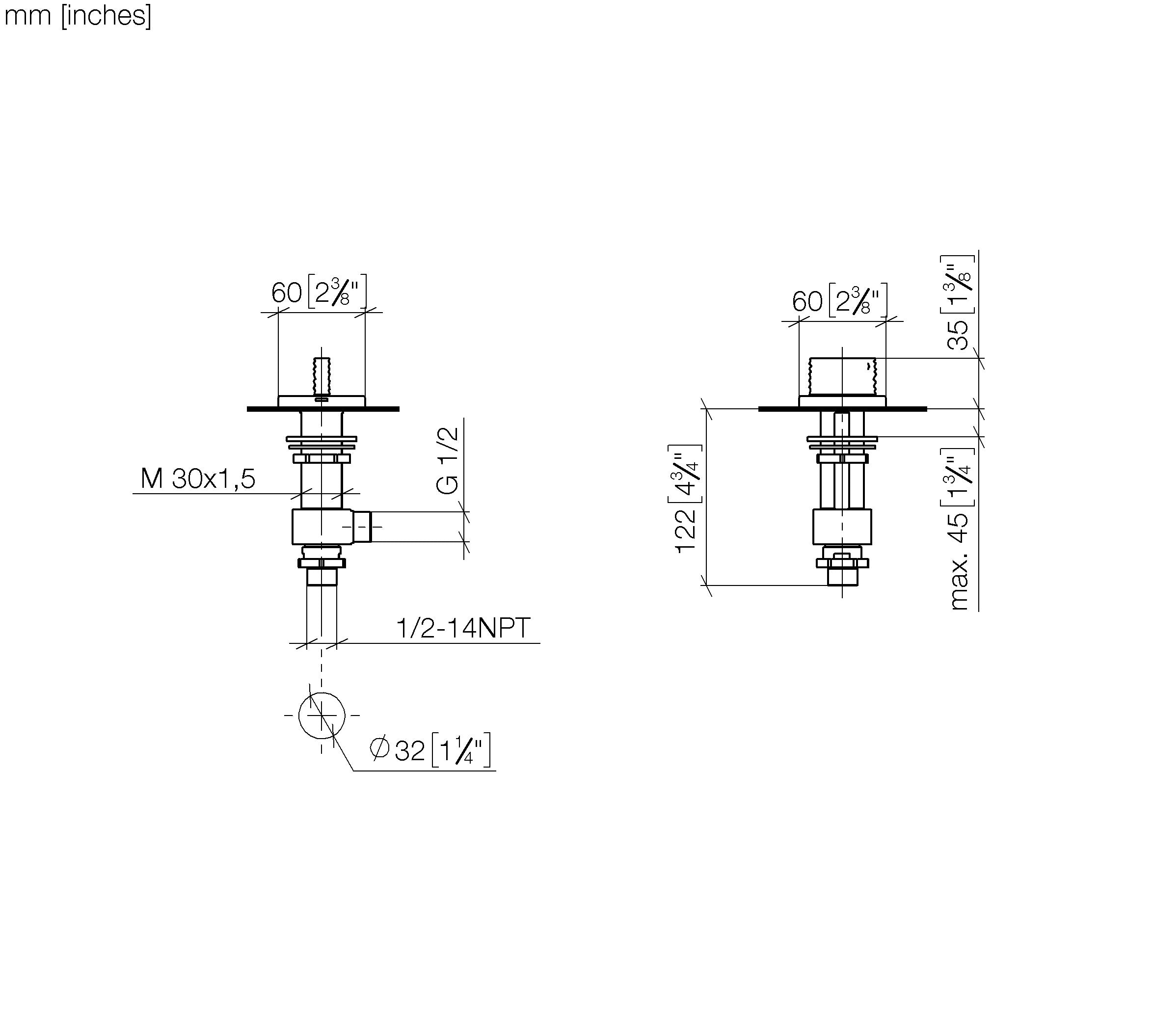 Cl 1 Deck Valve Anti Clockwise Closing Hot Chrome II