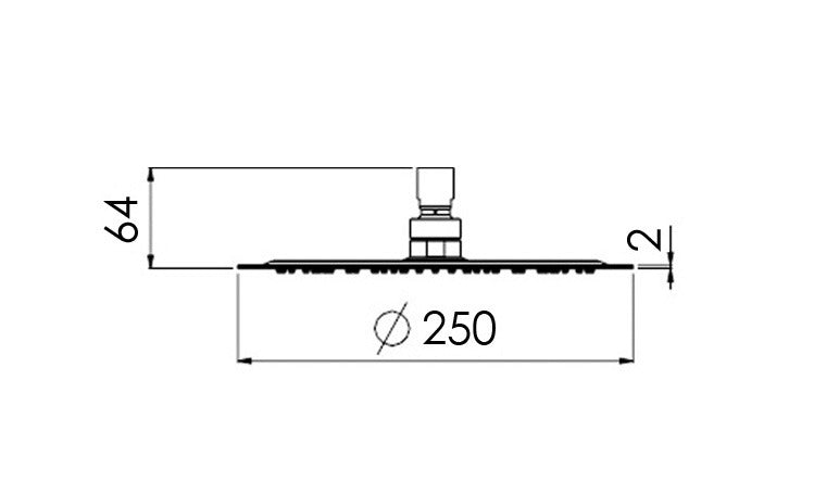 ULTRA SLIM - Round 250mm Shower Head