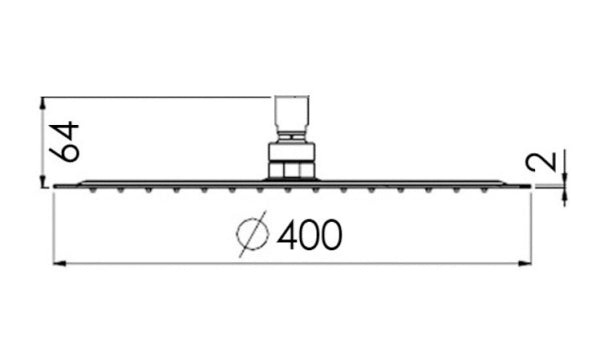 ULTRA SLIM - Square 400mm Head