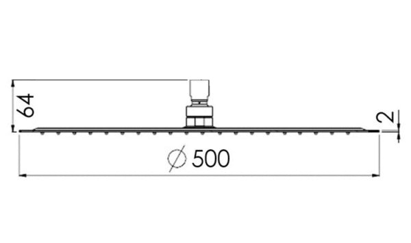 ULTRA SLIM - Square 500mm Head