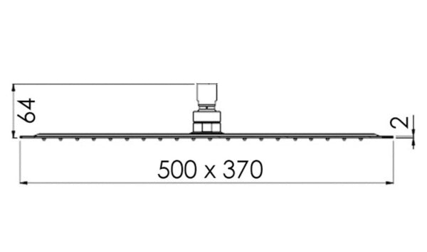 ULTRA SLIM - Rectangular 370x500mm Head