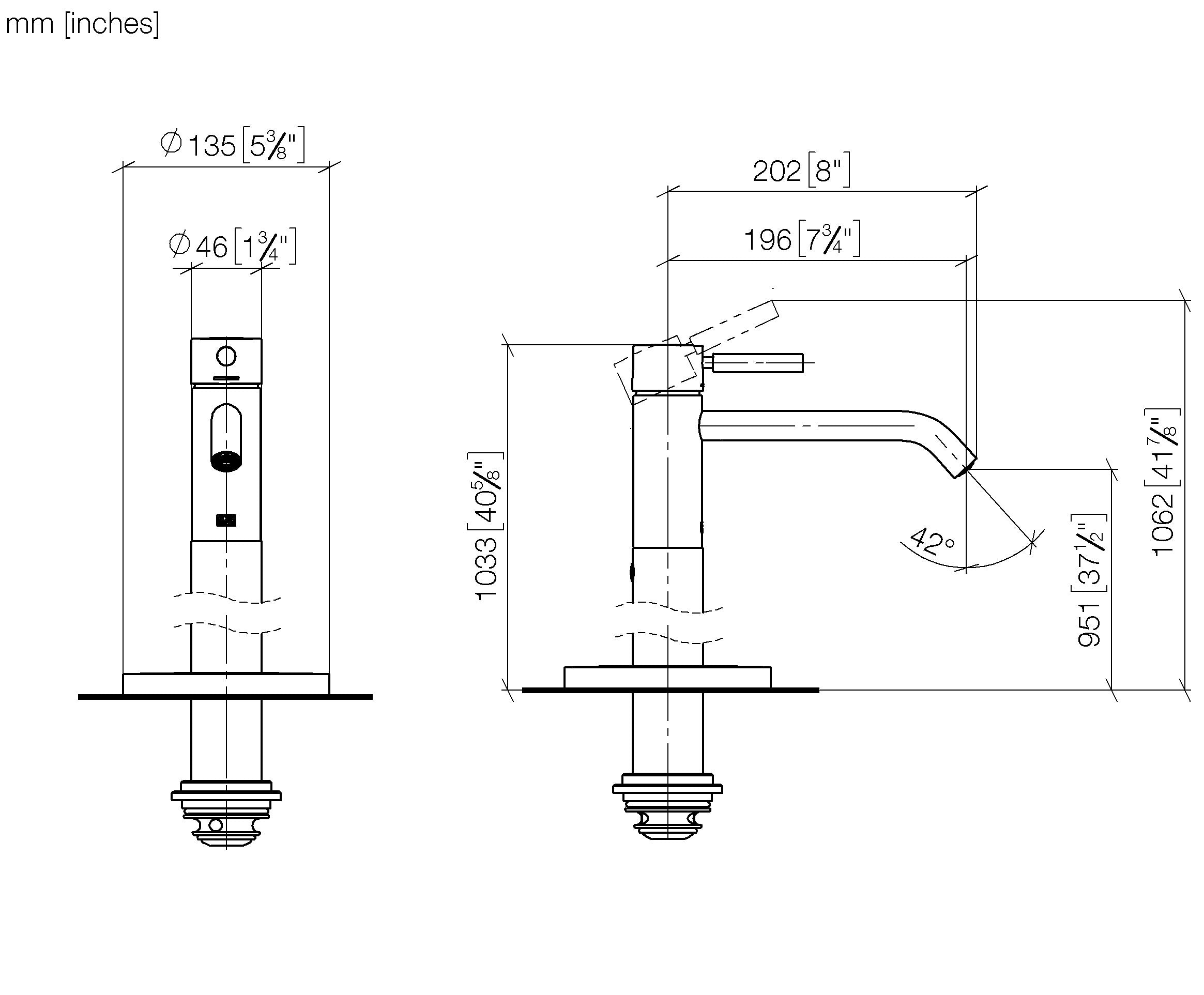 Meta Single Lever Basin Mixer With Stand Pipe Without Pop Up Waste Chrome