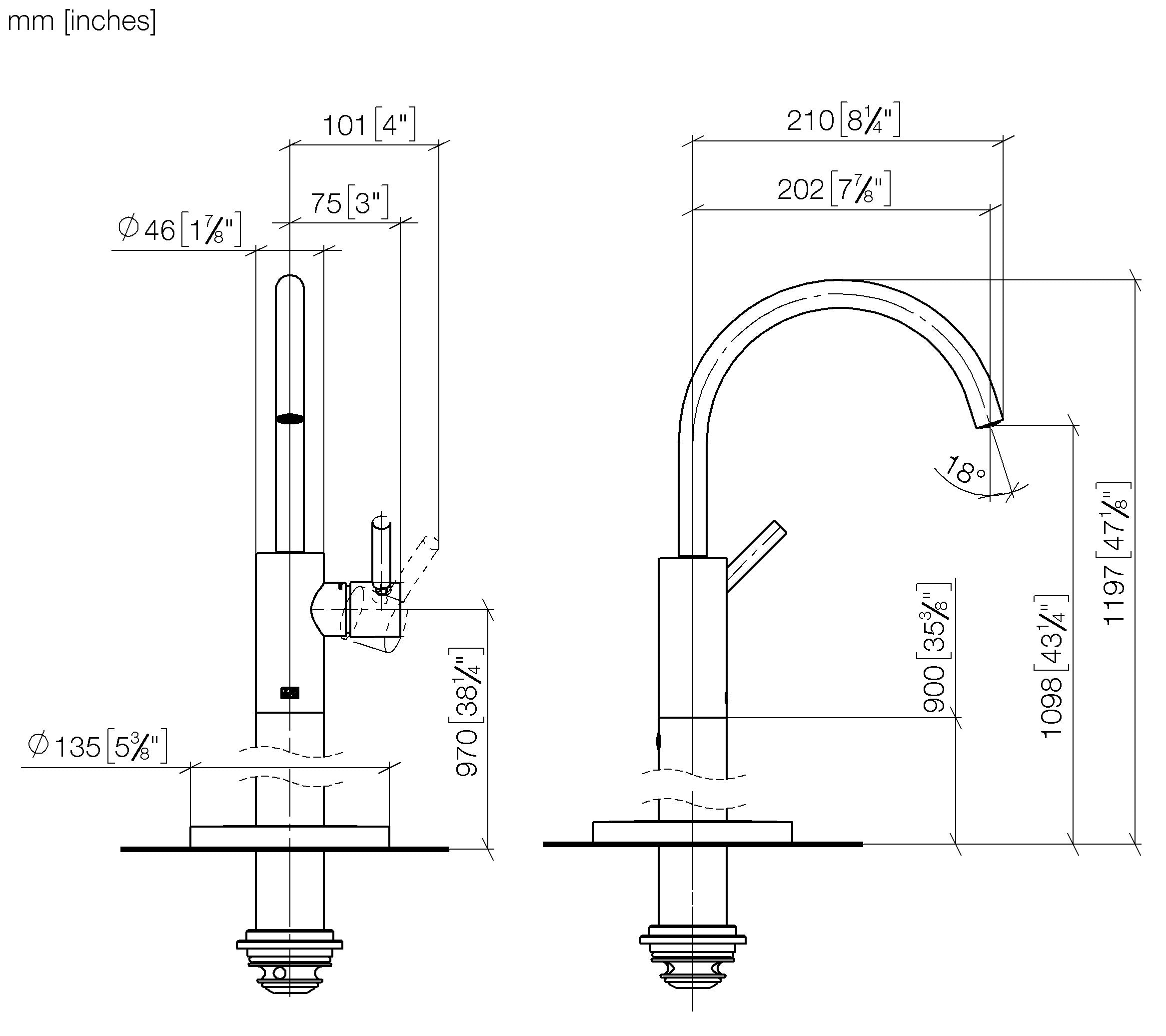 Meta Single Lever Basin Mixer With Stand Pipe Without Pop Up Waste Chrome II