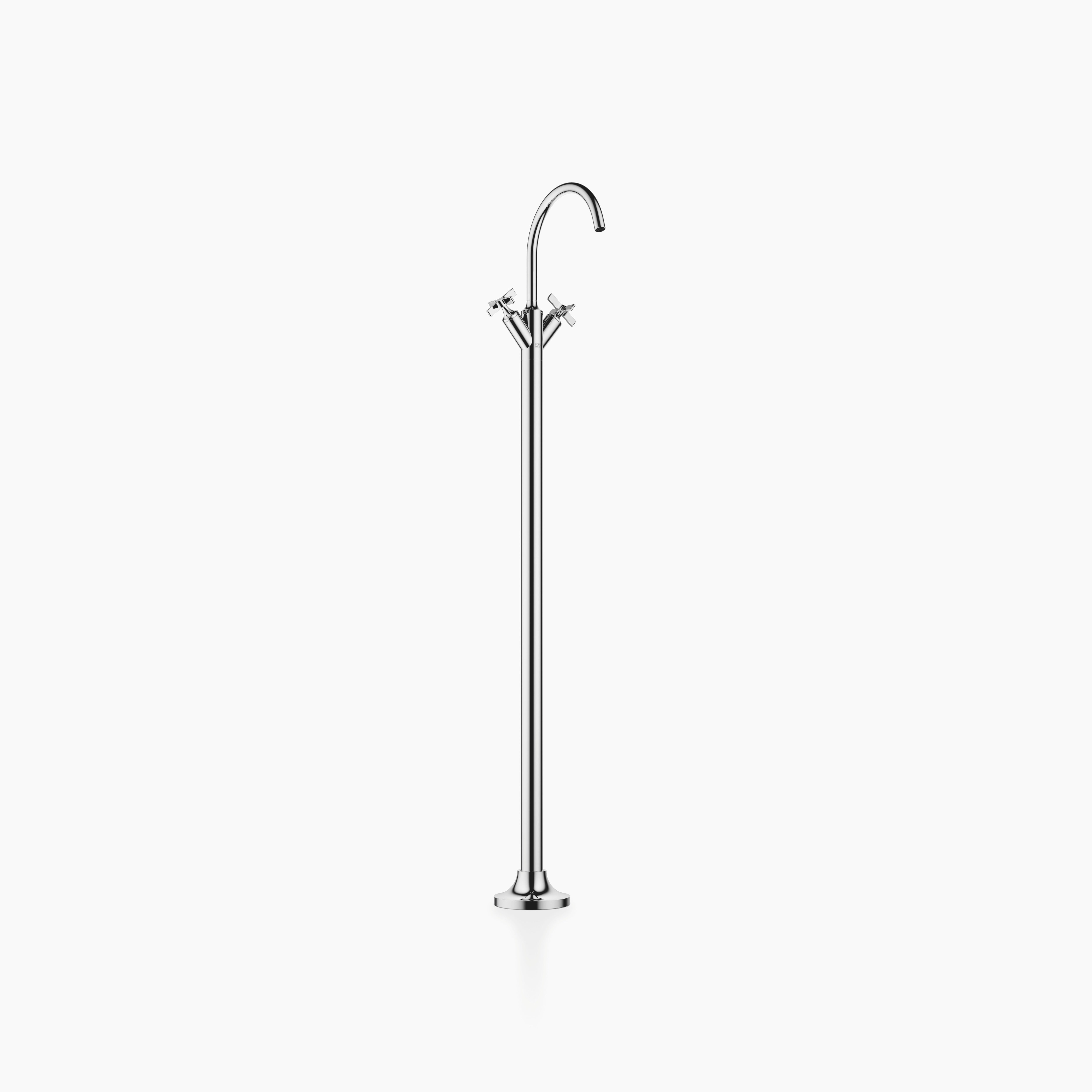 Vaia Single Hole Basin Mixer With Stand Pipe Without Pop Up Waste Chrome
