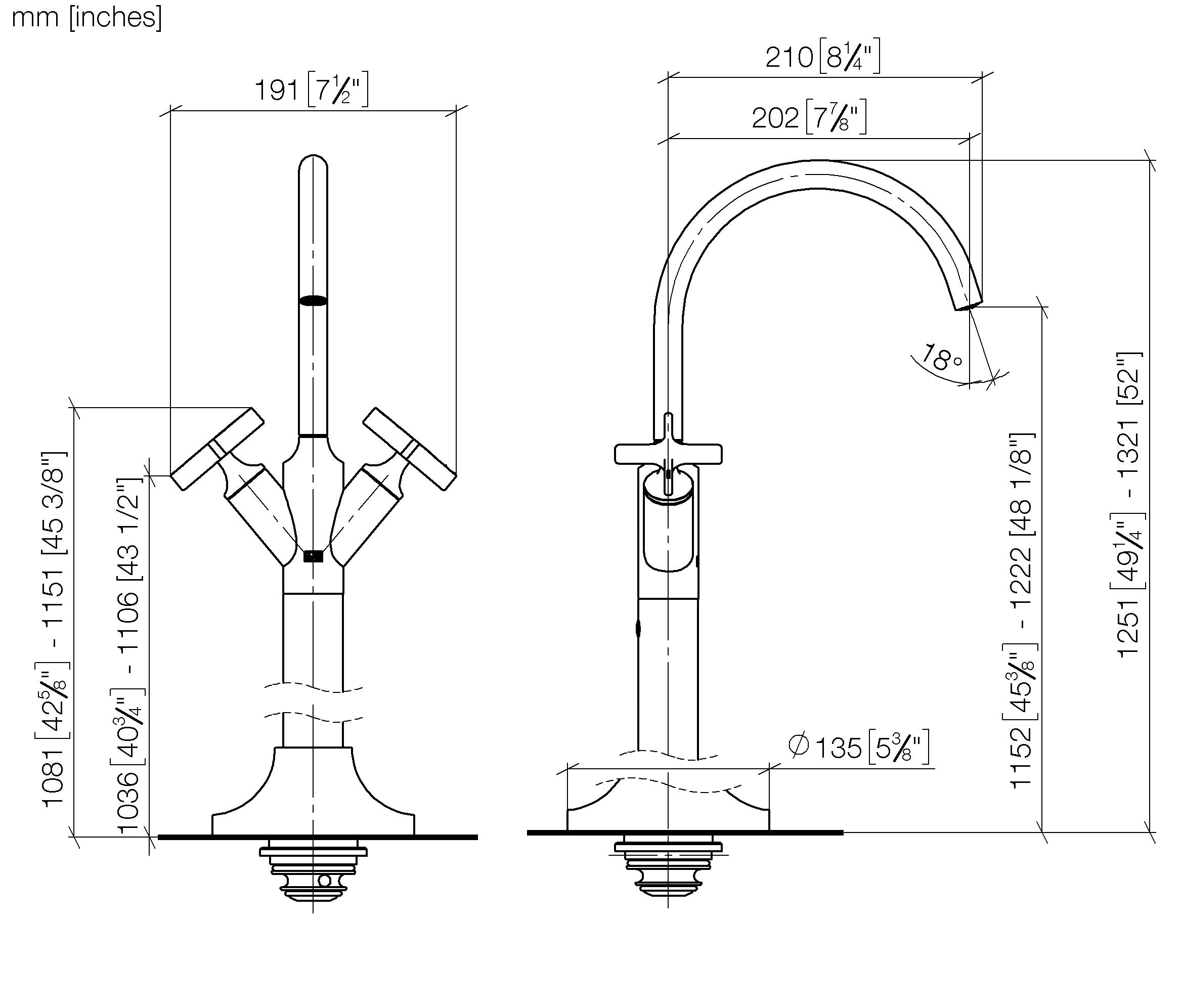 Vaia Single Hole Basin Mixer With Stand Pipe Without Pop Up Waste Chrome