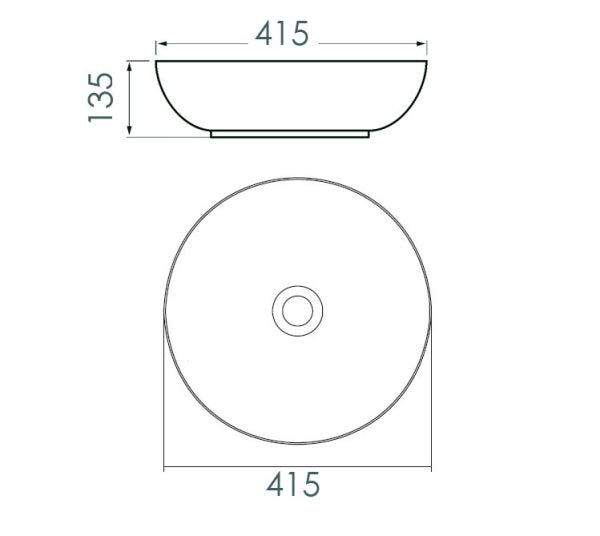 A2 - Round Countertop Basin 415 - 135