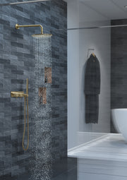 VOS THERMOSTATIC CONCEALED 2 OUTLET SHOWER VALVE WITH ATTACHED HANDSET
