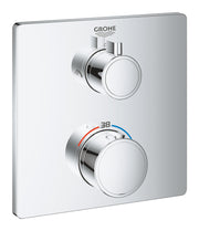 Grohtherm Thermostatic shower mixer for 2 outlets with integrated shut off/diverter valve