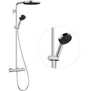 Pulsify S Puro Showerpipe 260 1jet EcoSmart with Ecostat Fine and hand shower 3jet