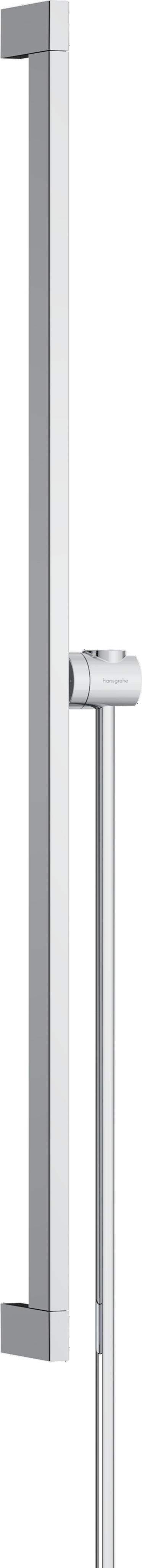 Unica Shower bar E Puro 90 cm with easy slide hand shower holder and Isiflex shower hose 160 cm