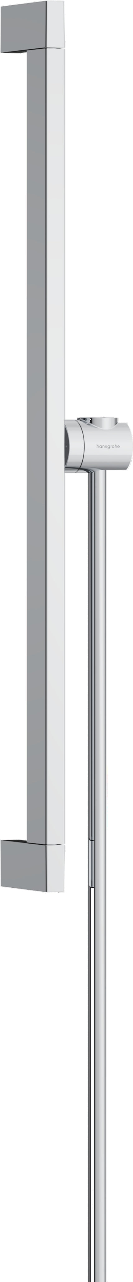 Unica Shower bar E Puro 65 cm with easy slide hand shower holder and Isiflex shower hose 160 cm
