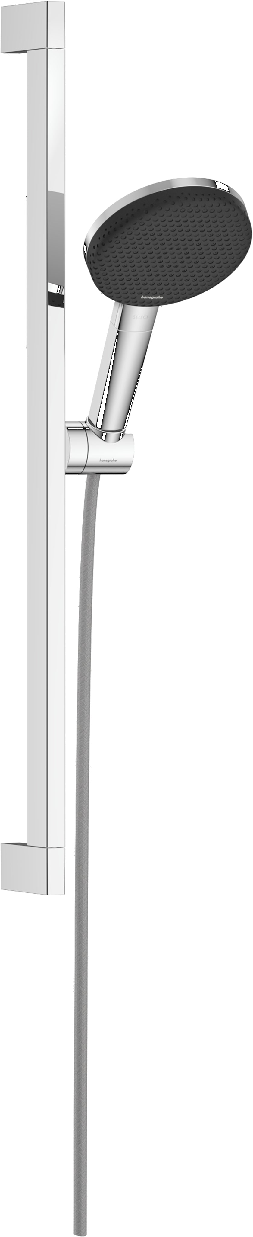 Raindance Alive Select S Shower set 125 3jet EcoSmart with shower bar Unica E Puro 65 cm and easy slide hand shower holder