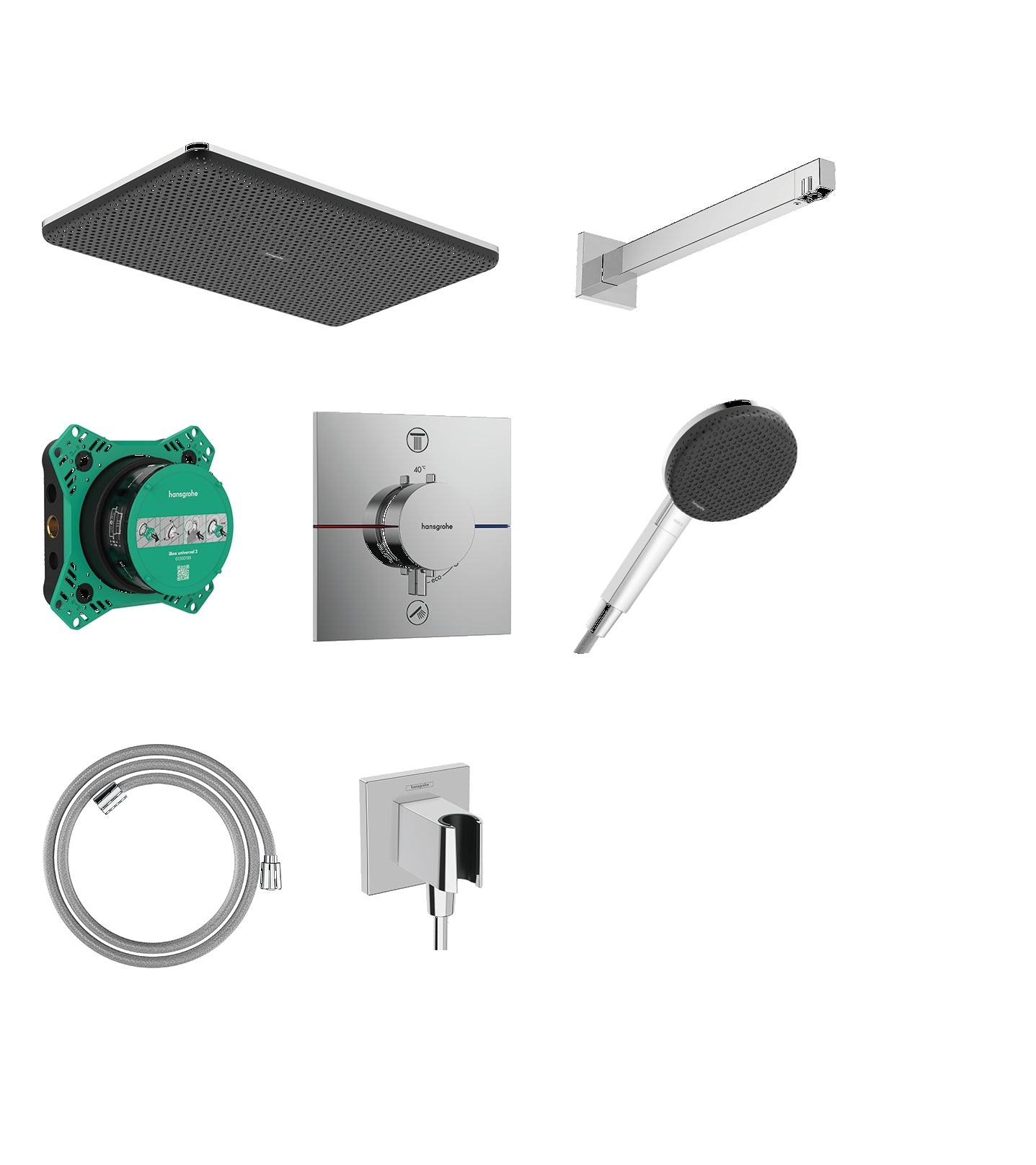 Raindance Alive Q Design ShowerSet 210/340 1jet with thermostat and basic set iBox universal 2