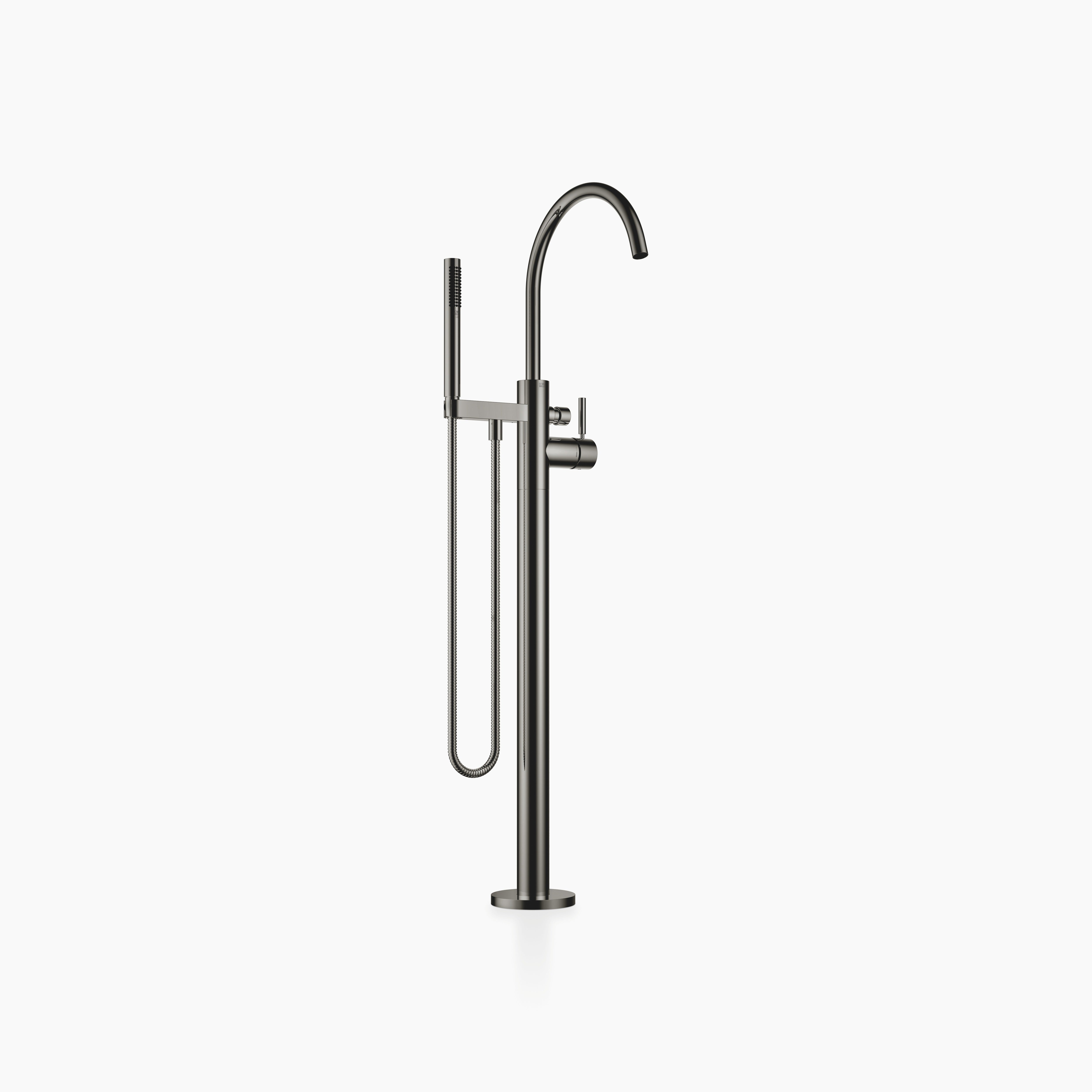 Single Lever Bath Mixer With Stand Pipe For Free Standing Assembly With Hand Shower Set Chrome
