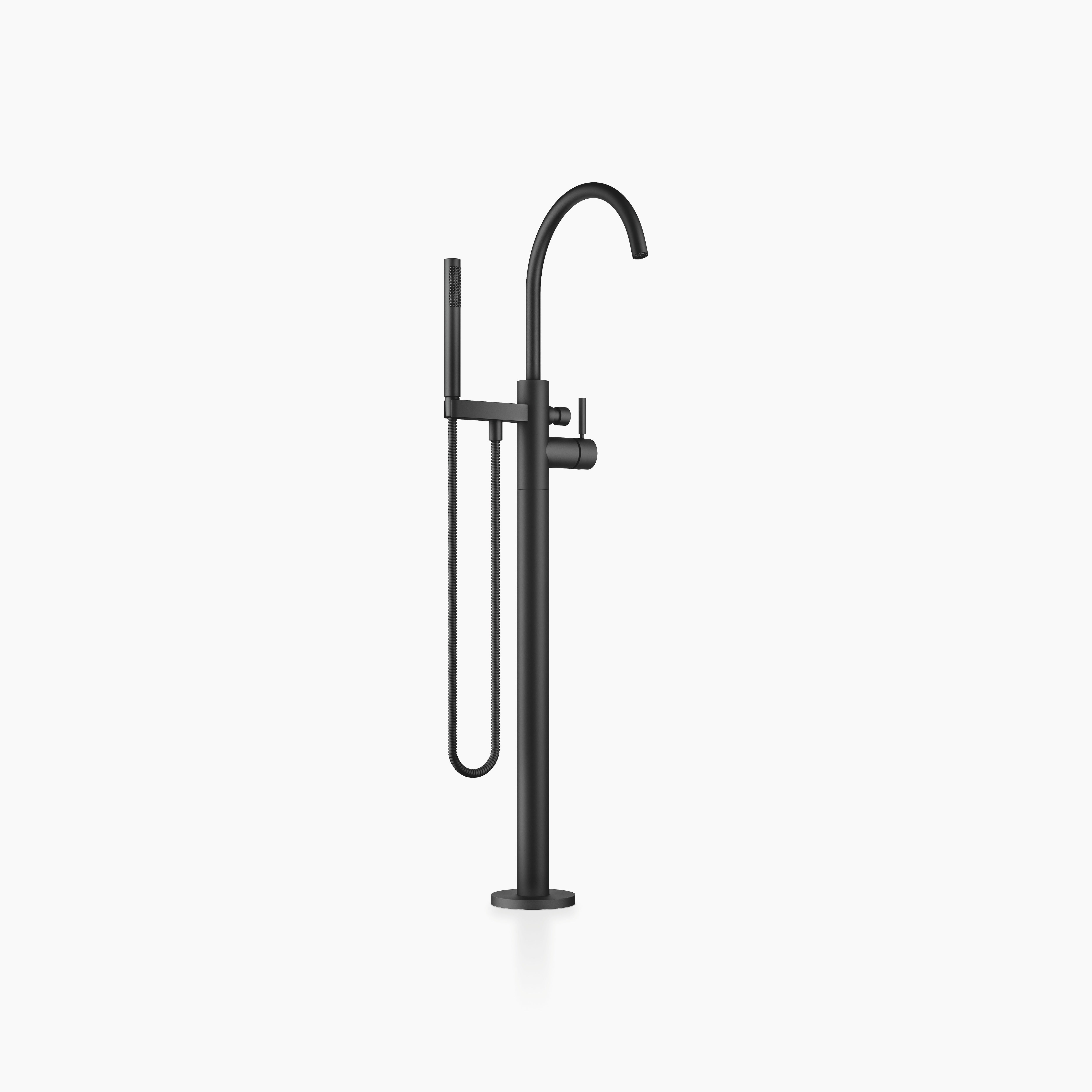 Single Lever Bath Mixer With Stand Pipe For Free Standing Assembly With Hand Shower Set Chrome