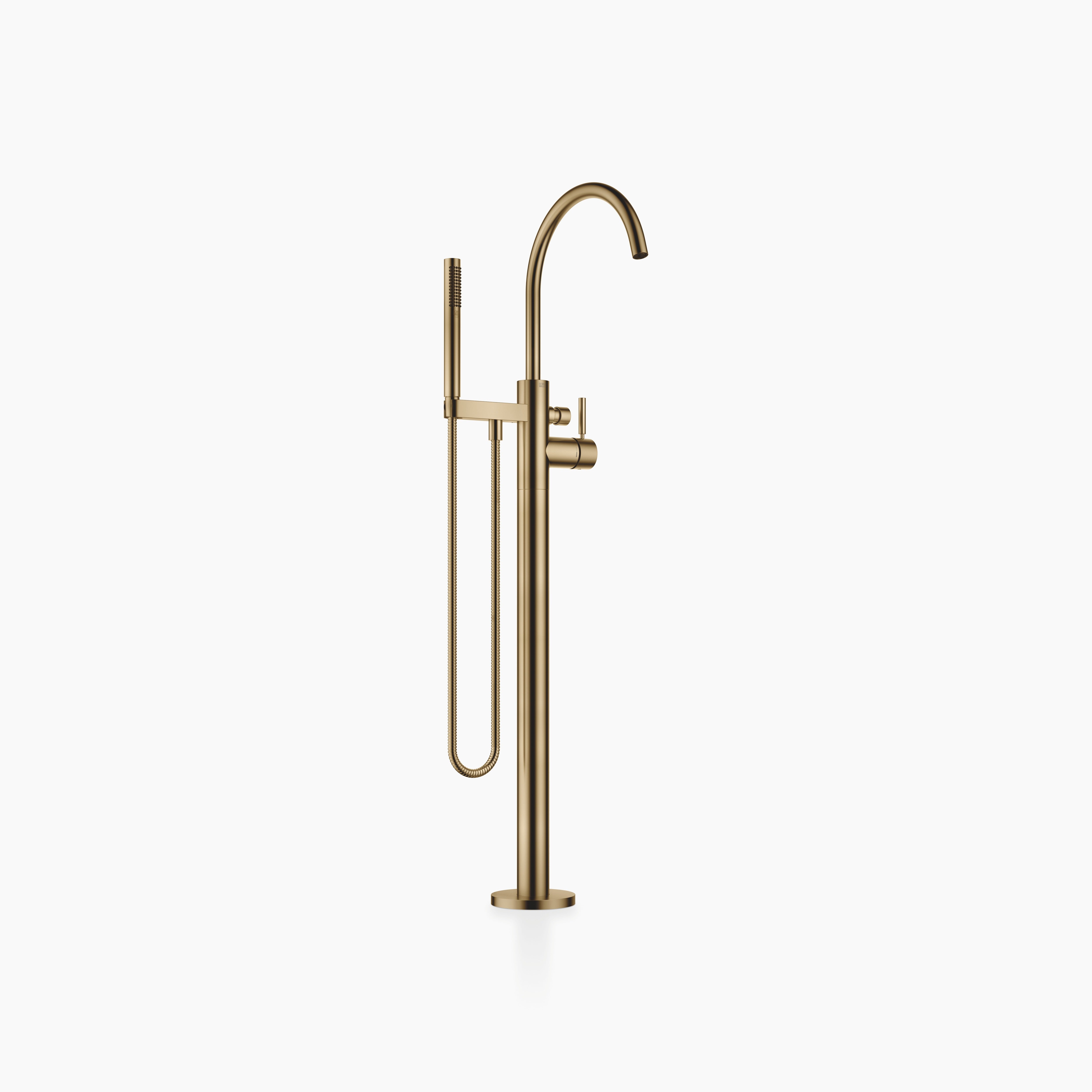 Single Lever Bath Mixer With Stand Pipe For Free Standing Assembly With Hand Shower Set Chrome