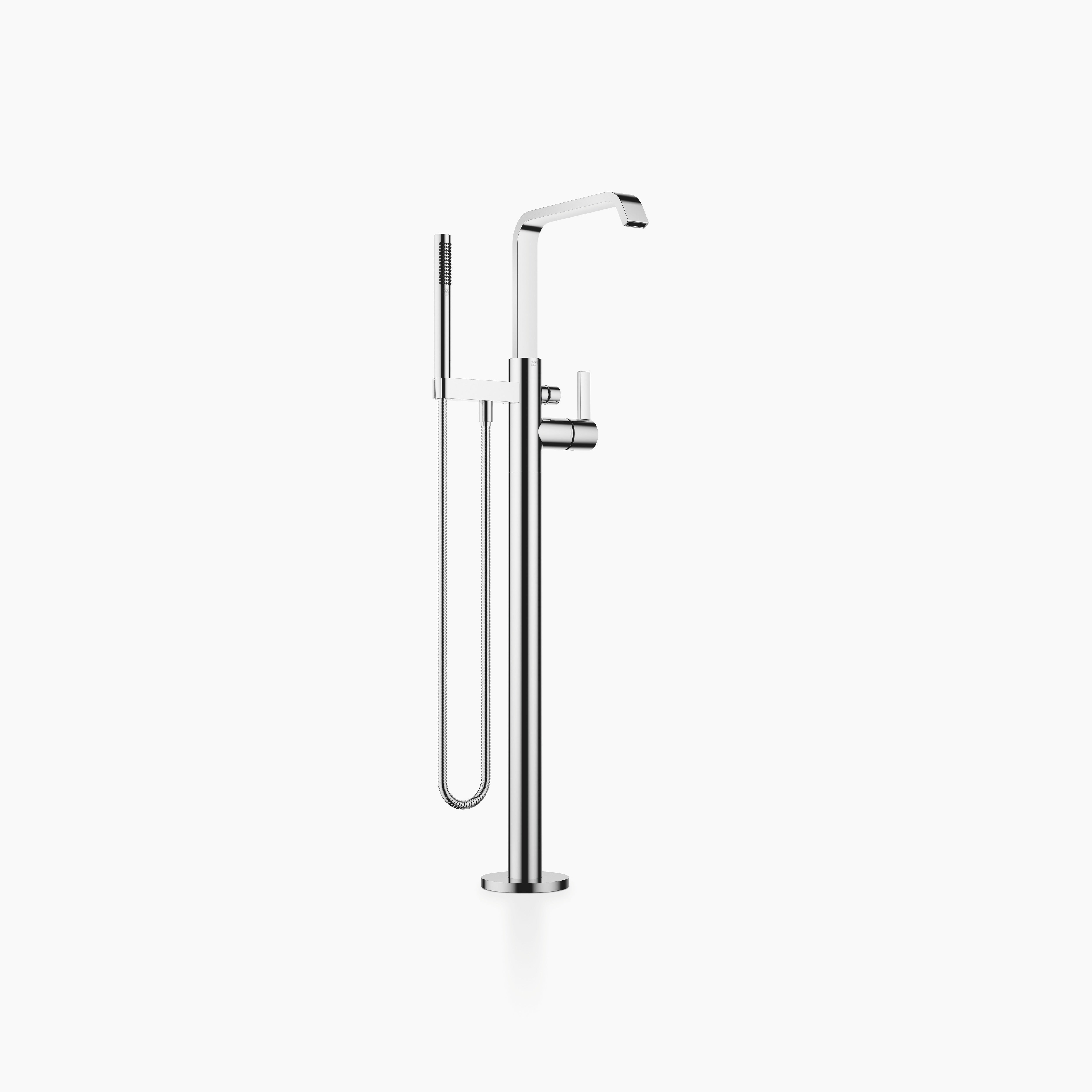 Imo Single Lever Bath Mixer With Stand Pipe For Free Standing Assembly With Hand Shower Set Chrome