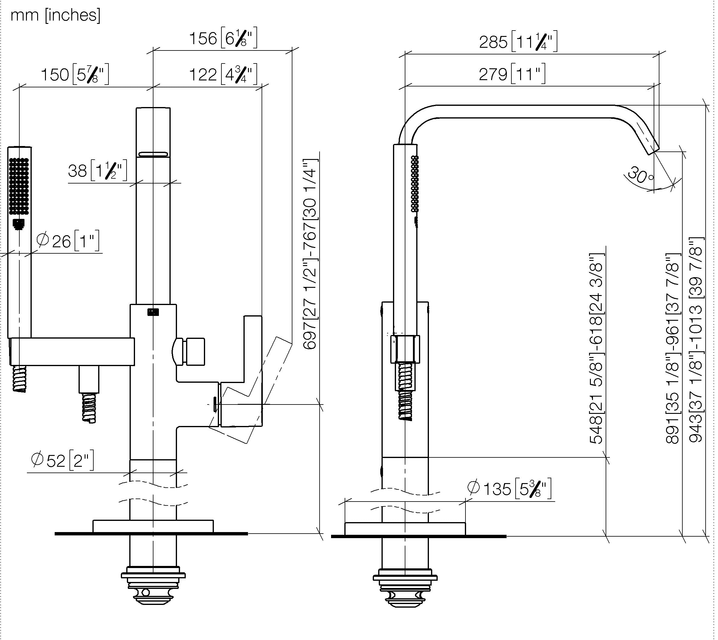 Imo Single Lever Bath Mixer With Stand Pipe For Free Standing Assembly With Hand Shower Set Chrome