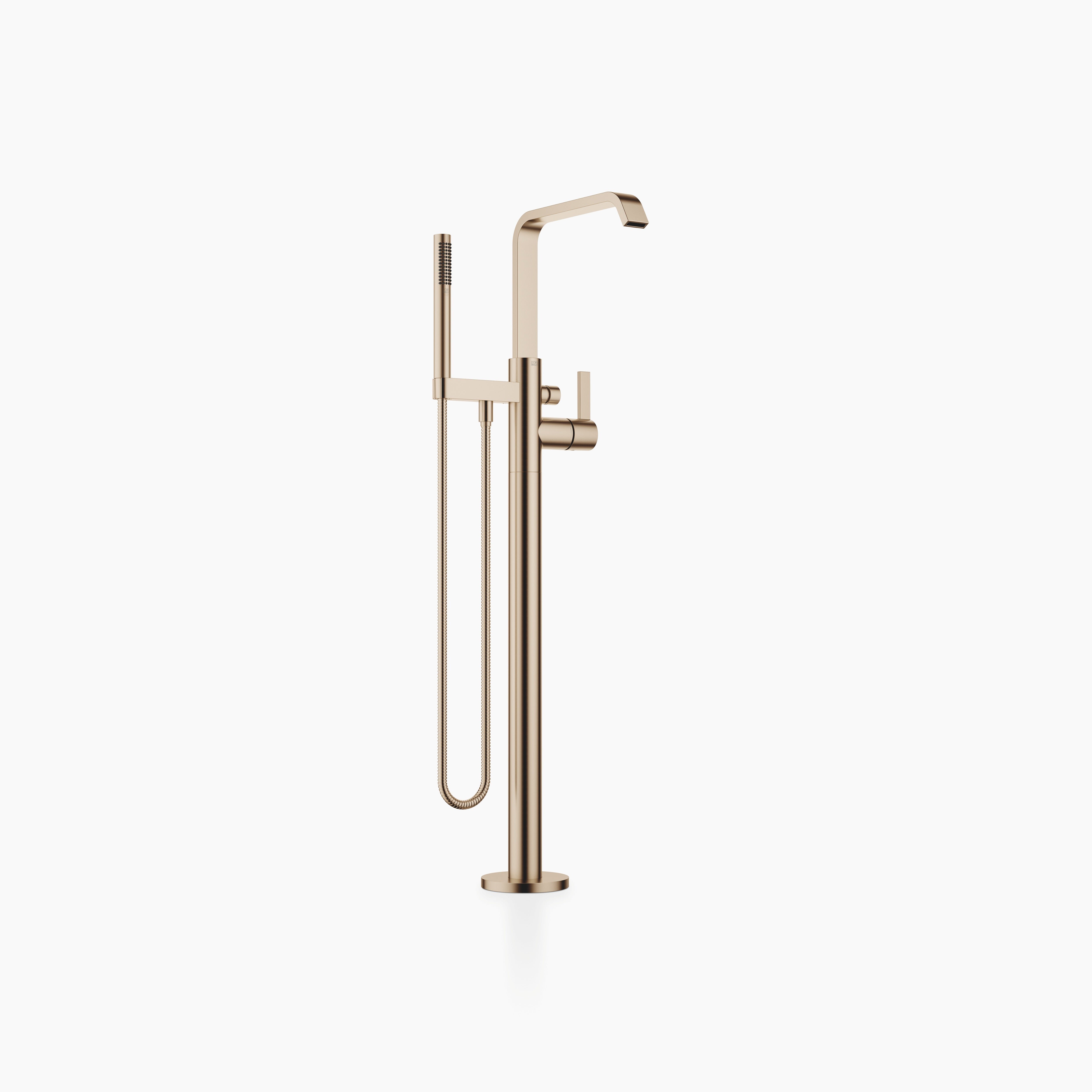 Imo Single Lever Bath Mixer With Stand Pipe For Free Standing Assembly With Hand Shower Set Chrome