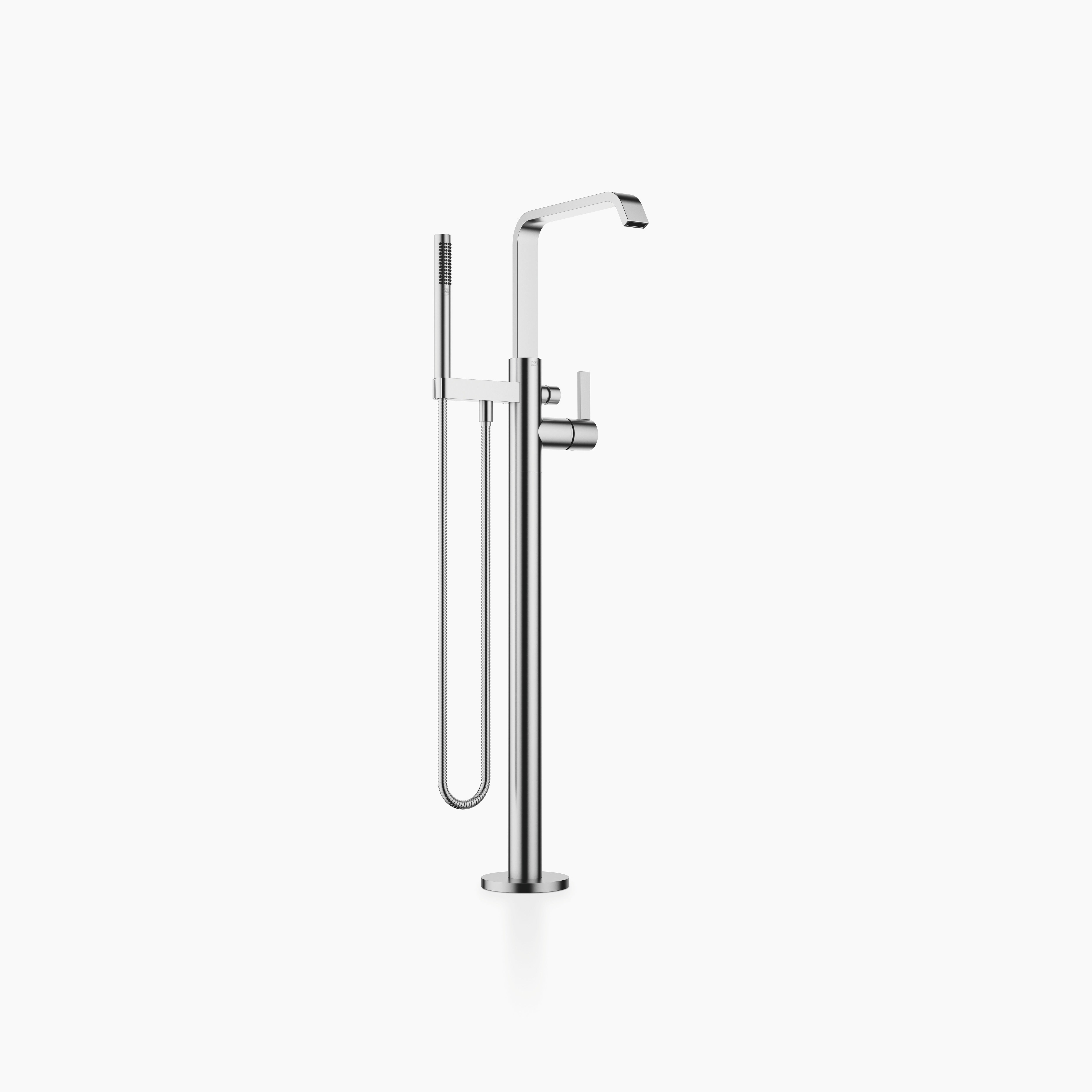 Imo Single Lever Bath Mixer With Stand Pipe For Free Standing Assembly With Hand Shower Set Chrome
