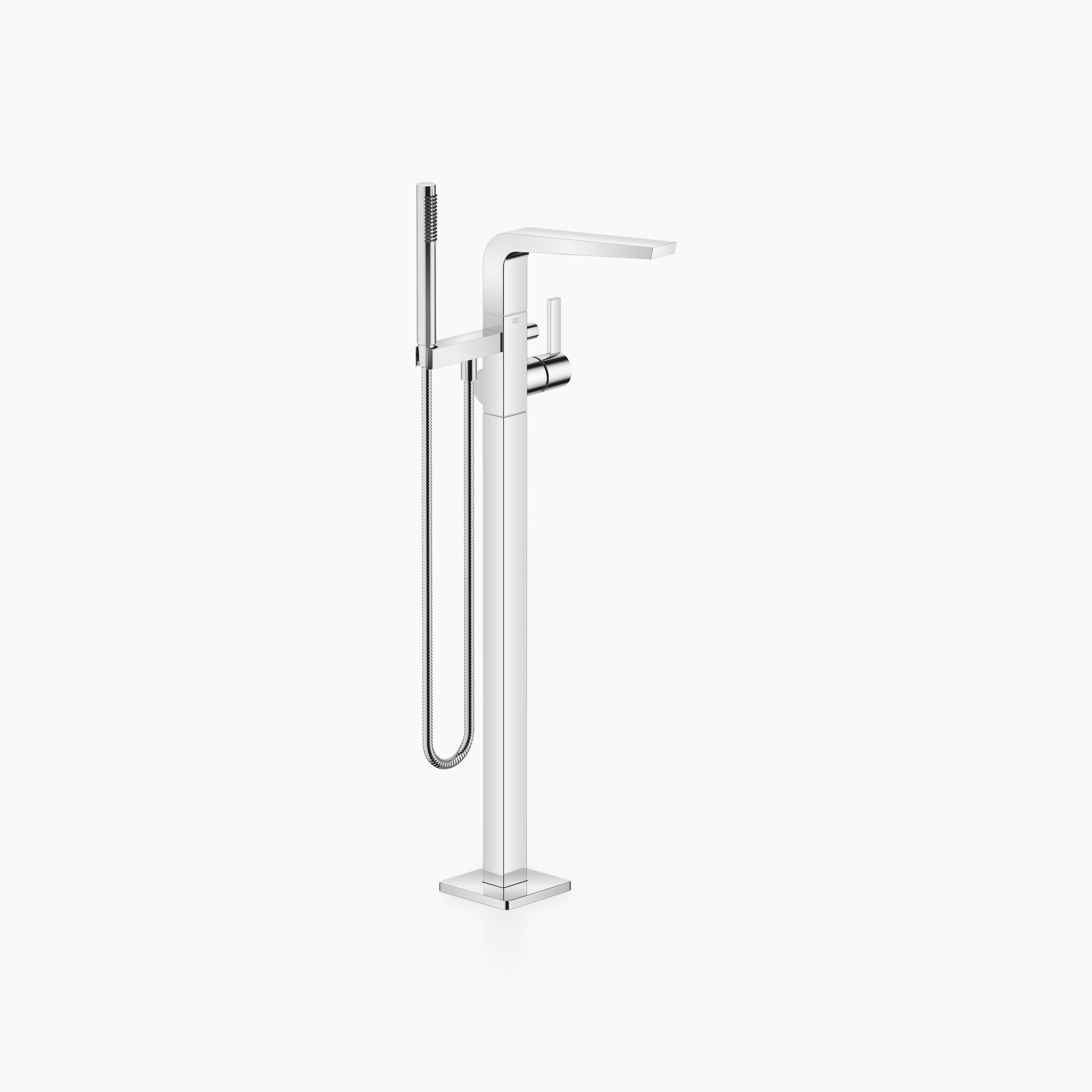 Cl 1 Single Lever Bath Mixer With Stand Pipe For Free Standing Assembly With Hand Shower Set Chrome