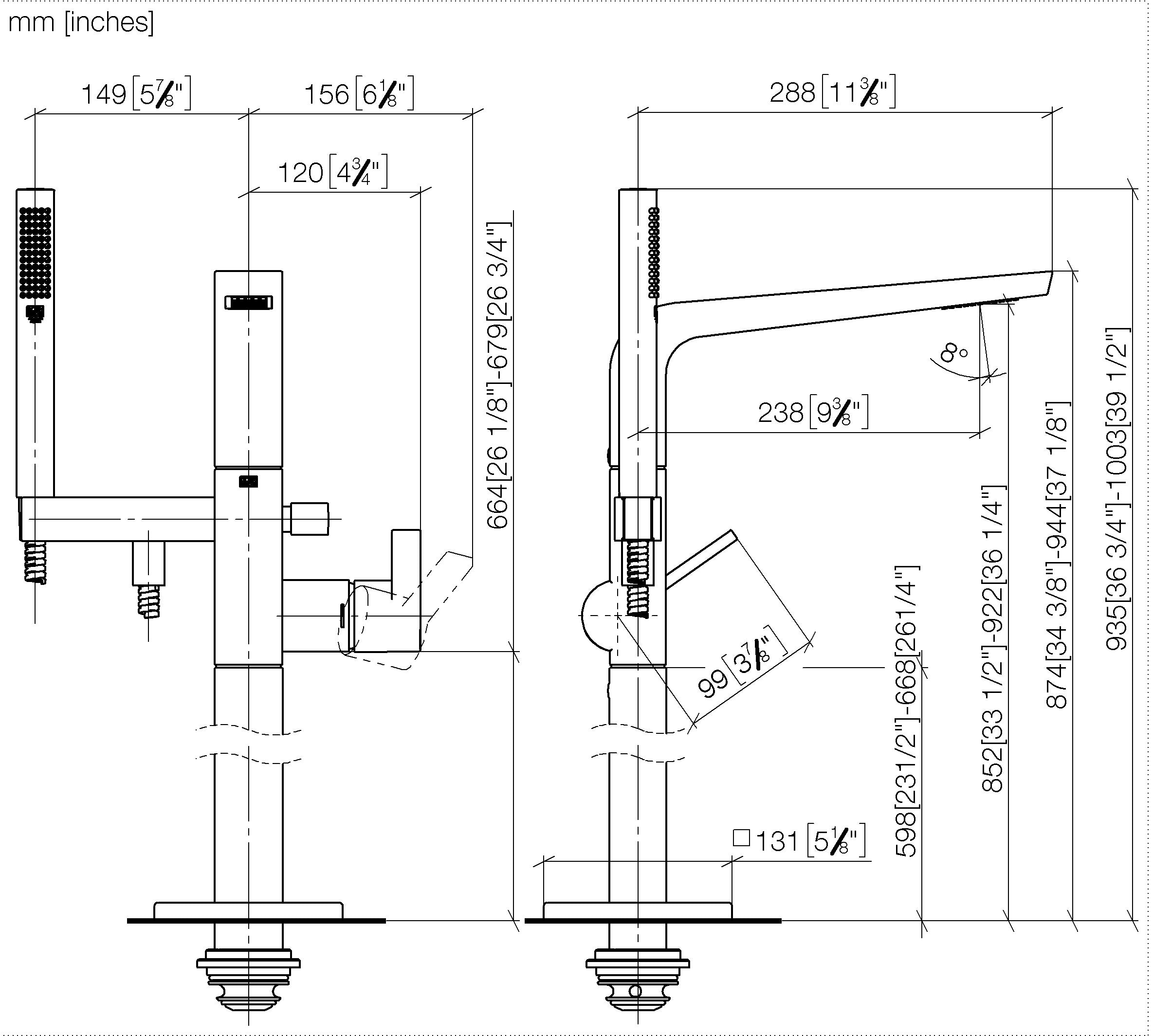 Cl 1 Single Lever Bath Mixer With Stand Pipe For Free Standing Assembly With Hand Shower Set Chrome