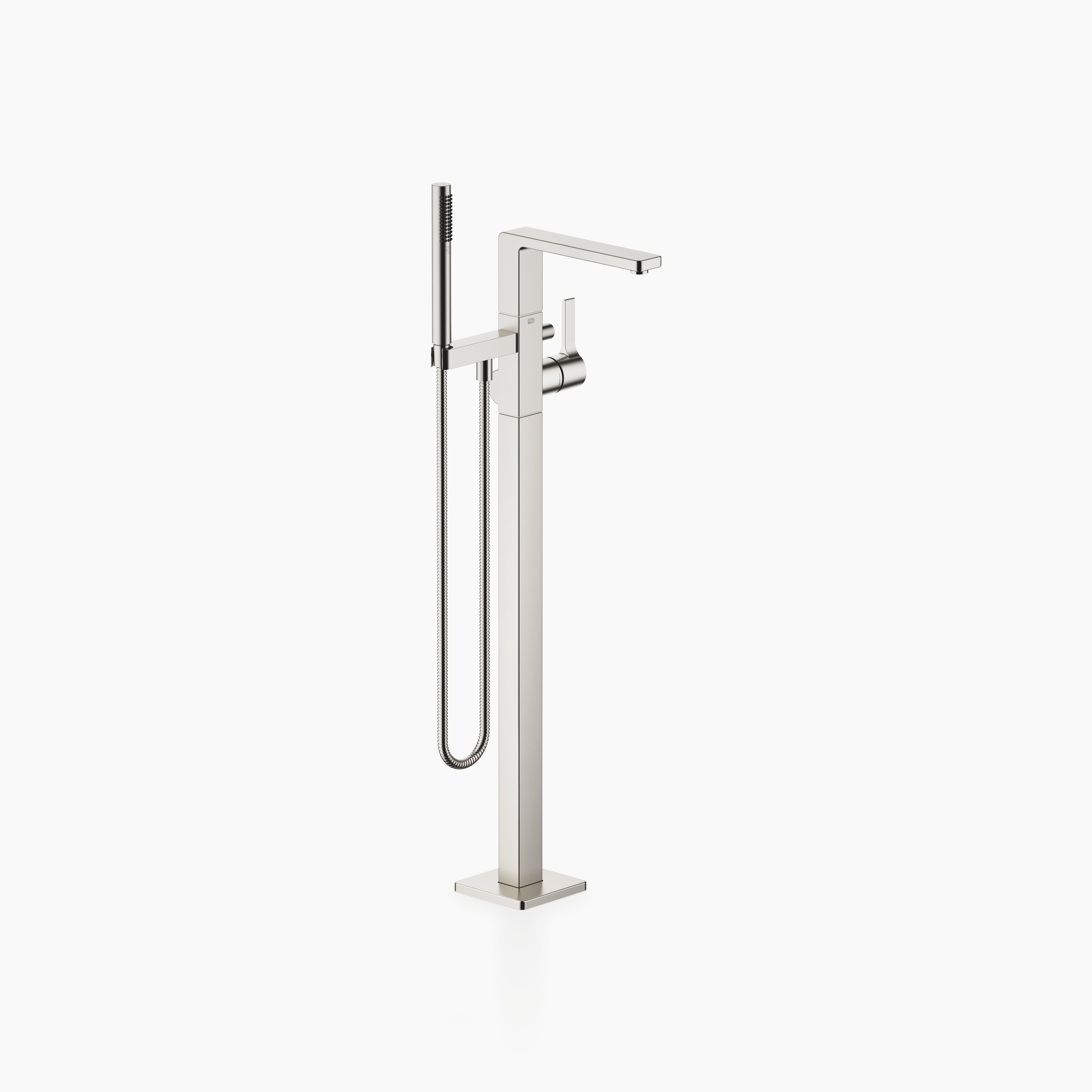 Lulu Single Lever Bath Mixer With Stand Pipe For Free Standing Assembly With Hand Shower Set Chrome
