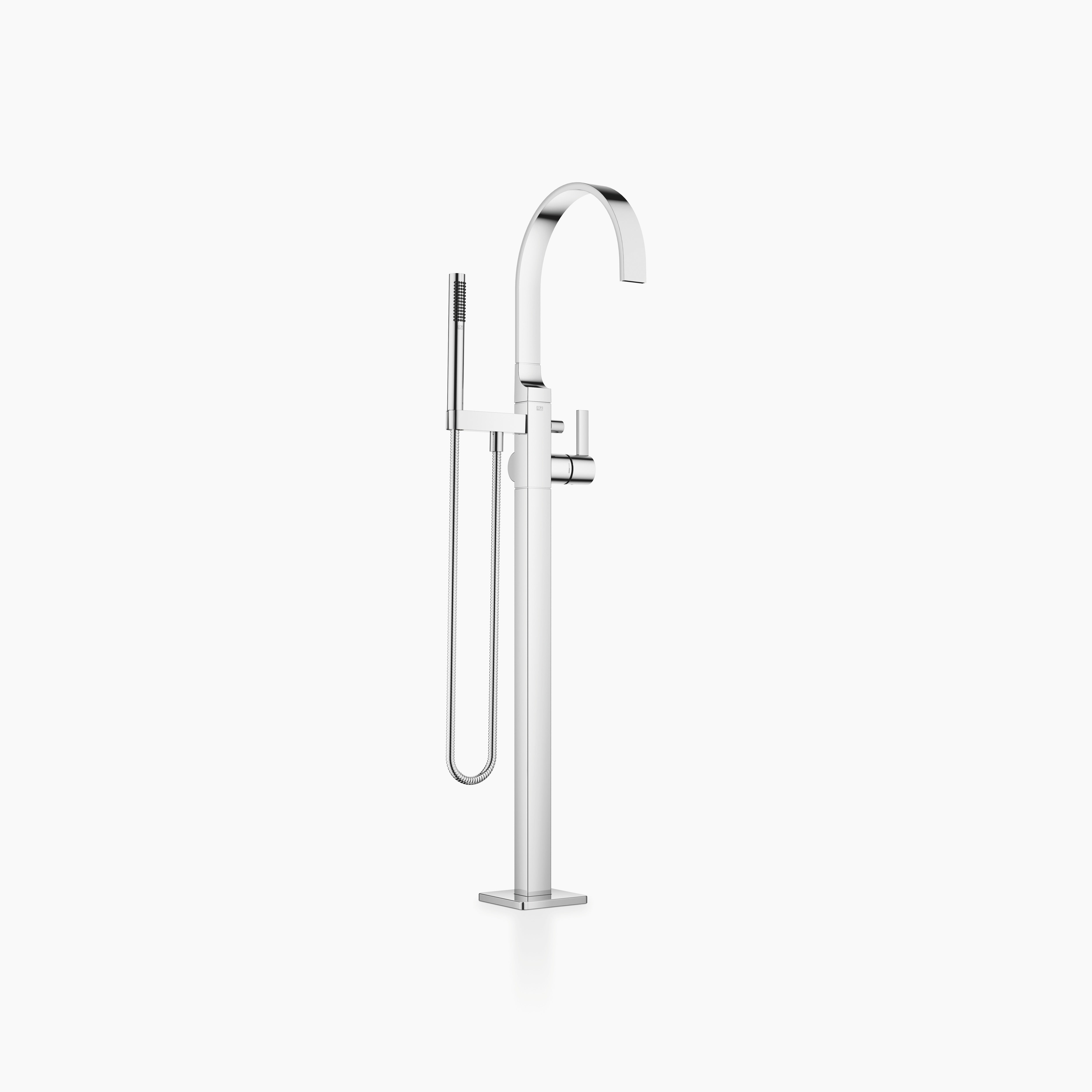 Mem Single Lever Bath Mixer With Stand Pipe For Free Standing Assembly With Hand Shower Set Chrome