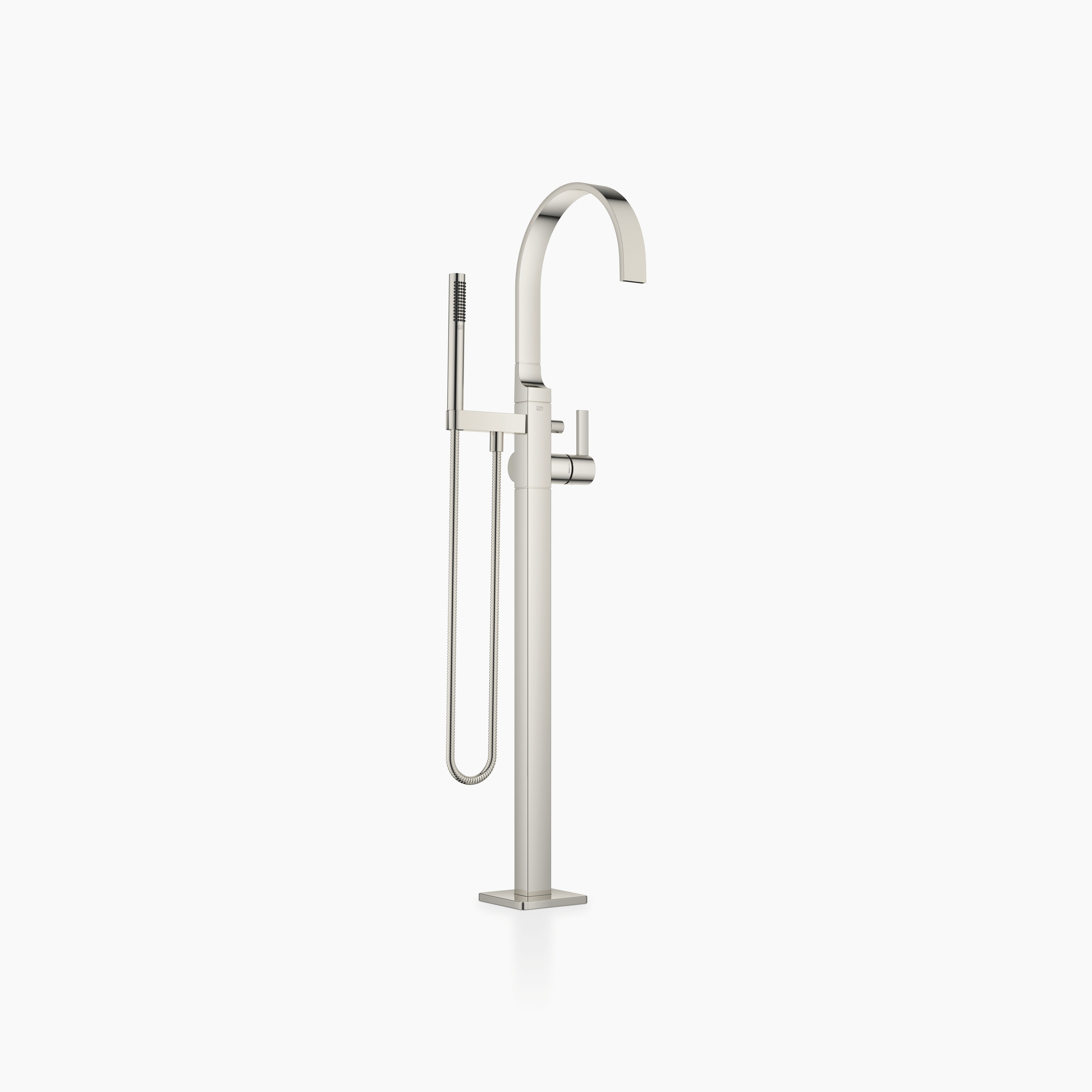 Mem Single Lever Bath Mixer With Stand Pipe For Free Standing Assembly With Hand Shower Set Chrome