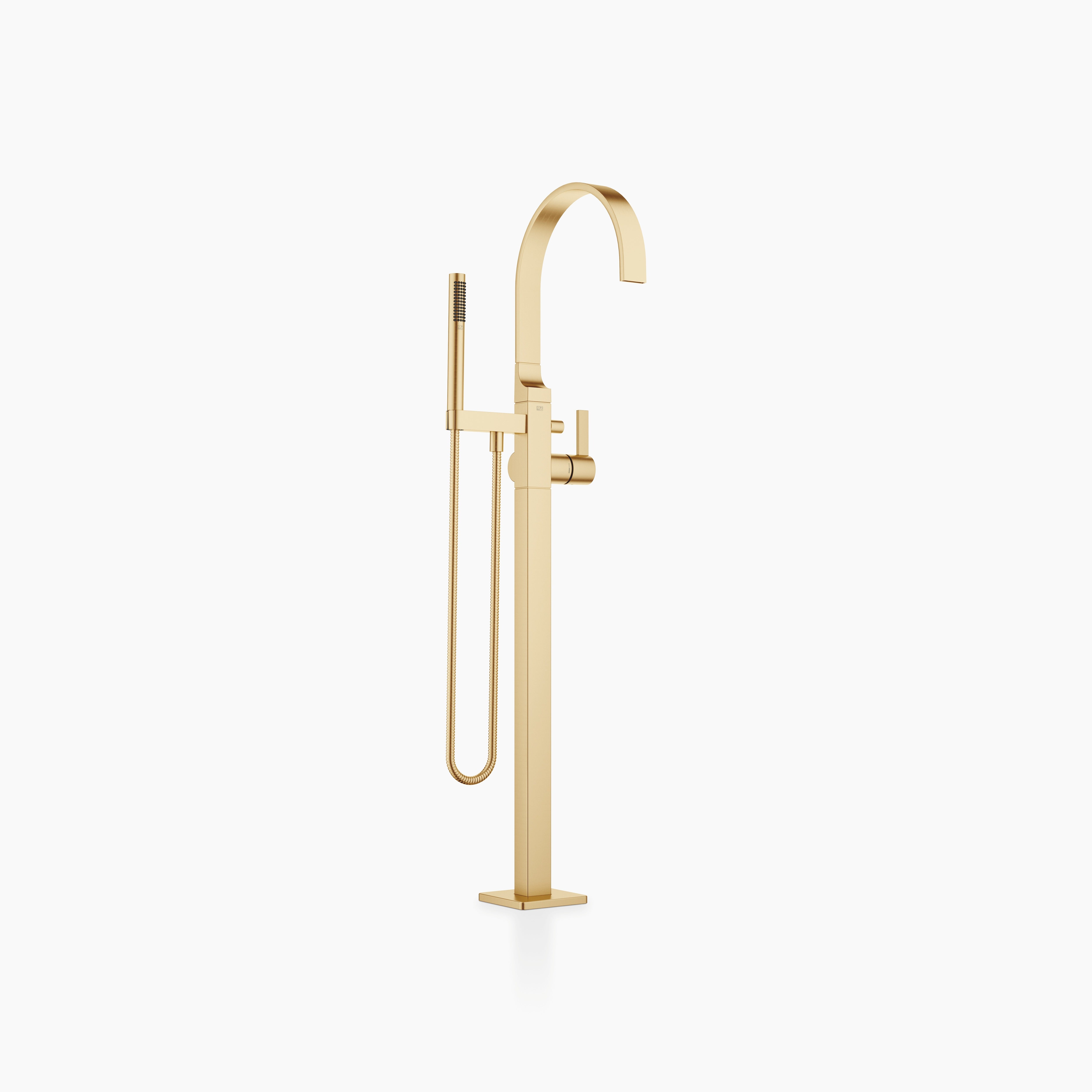 Mem Single Lever Bath Mixer With Stand Pipe For Free Standing Assembly With Hand Shower Set Chrome