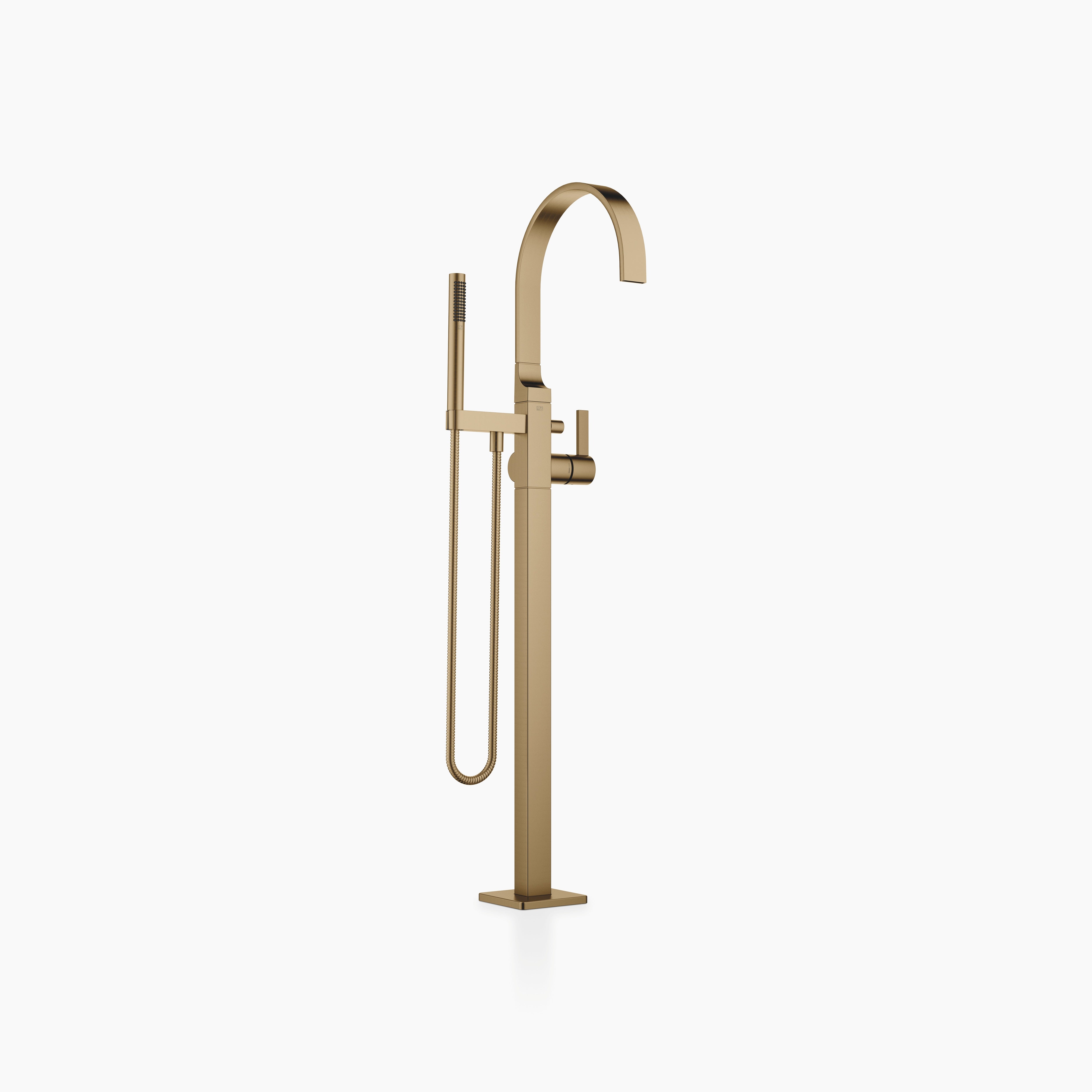 Mem Single Lever Bath Mixer With Stand Pipe For Free Standing Assembly With Hand Shower Set Chrome
