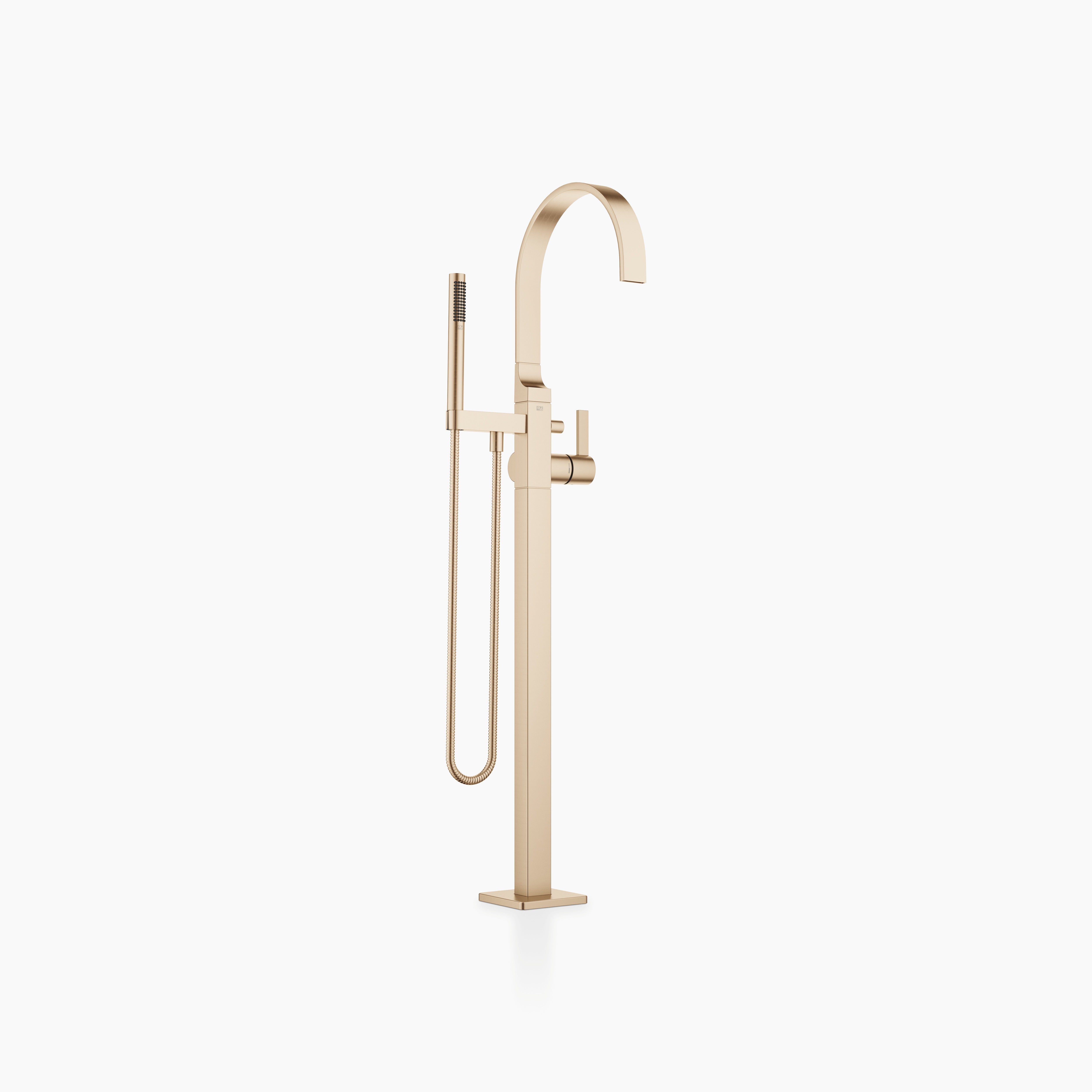 Mem Single Lever Bath Mixer With Stand Pipe For Free Standing Assembly With Hand Shower Set Chrome