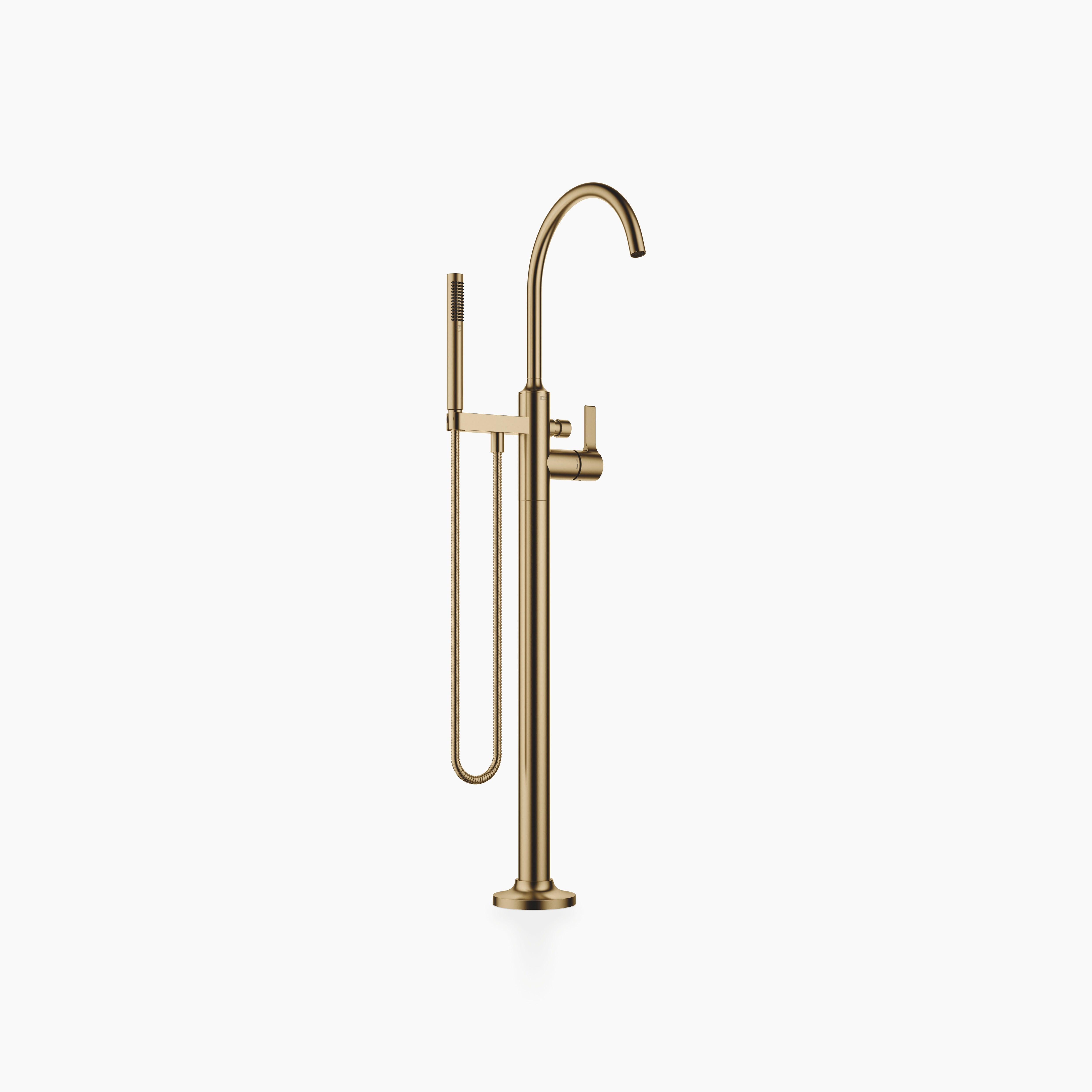 Vaia Single Lever Bath Mixer With Stand Pipe For Free Standing Assembly With Hand Shower Set