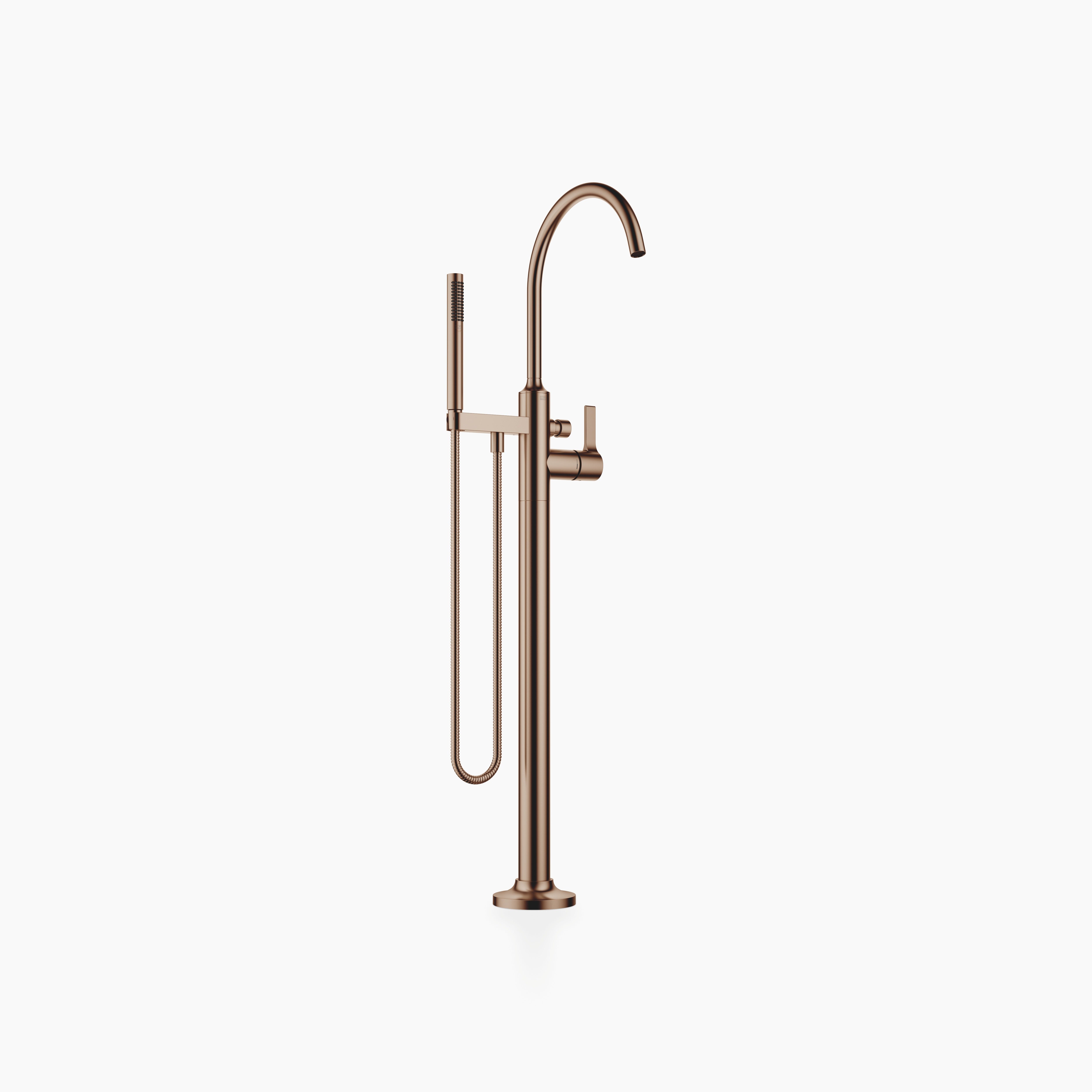 Vaia Single Lever Bath Mixer With Stand Pipe For Free Standing Assembly With Hand Shower Set