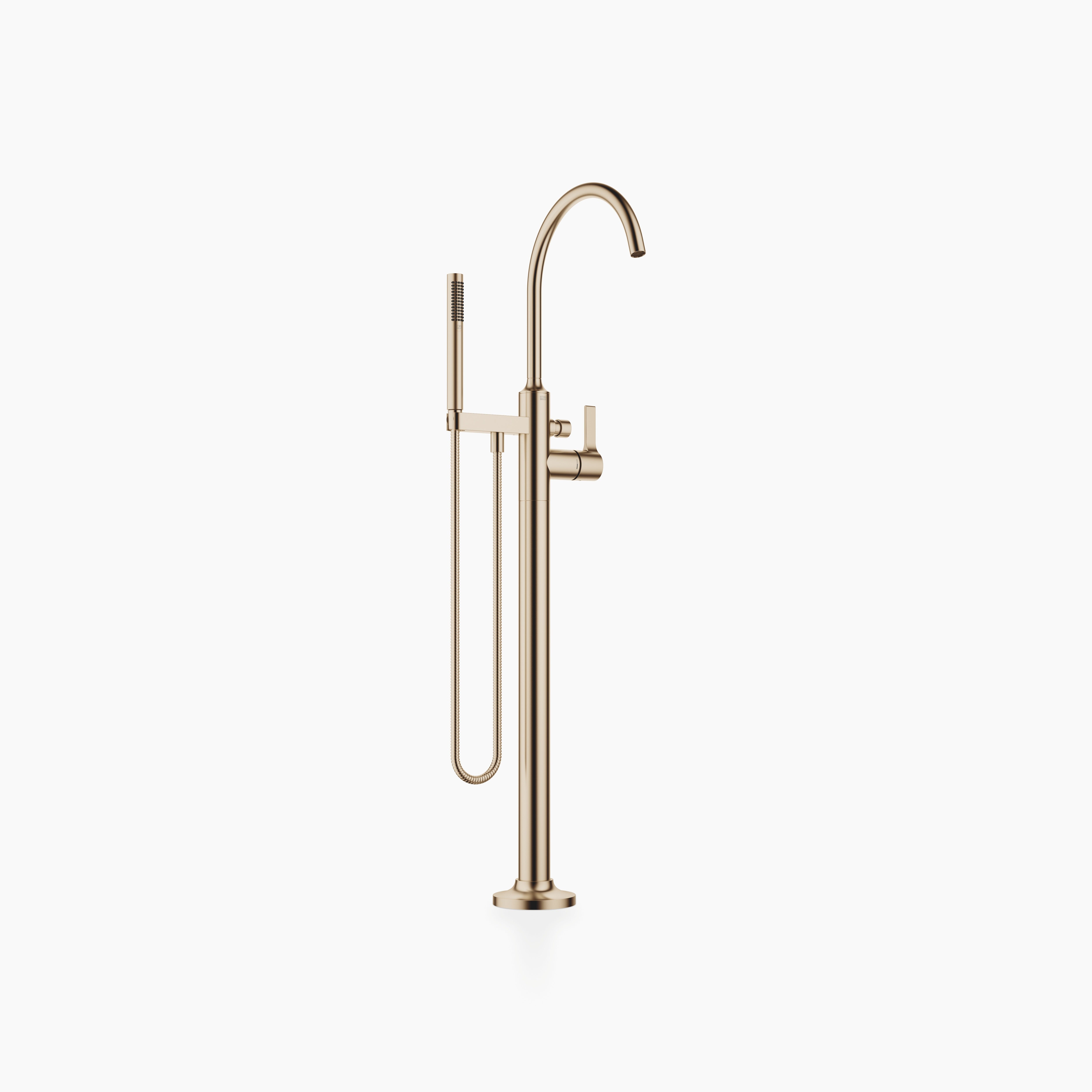 Vaia Single Lever Bath Mixer With Stand Pipe For Free Standing Assembly With Hand Shower Set